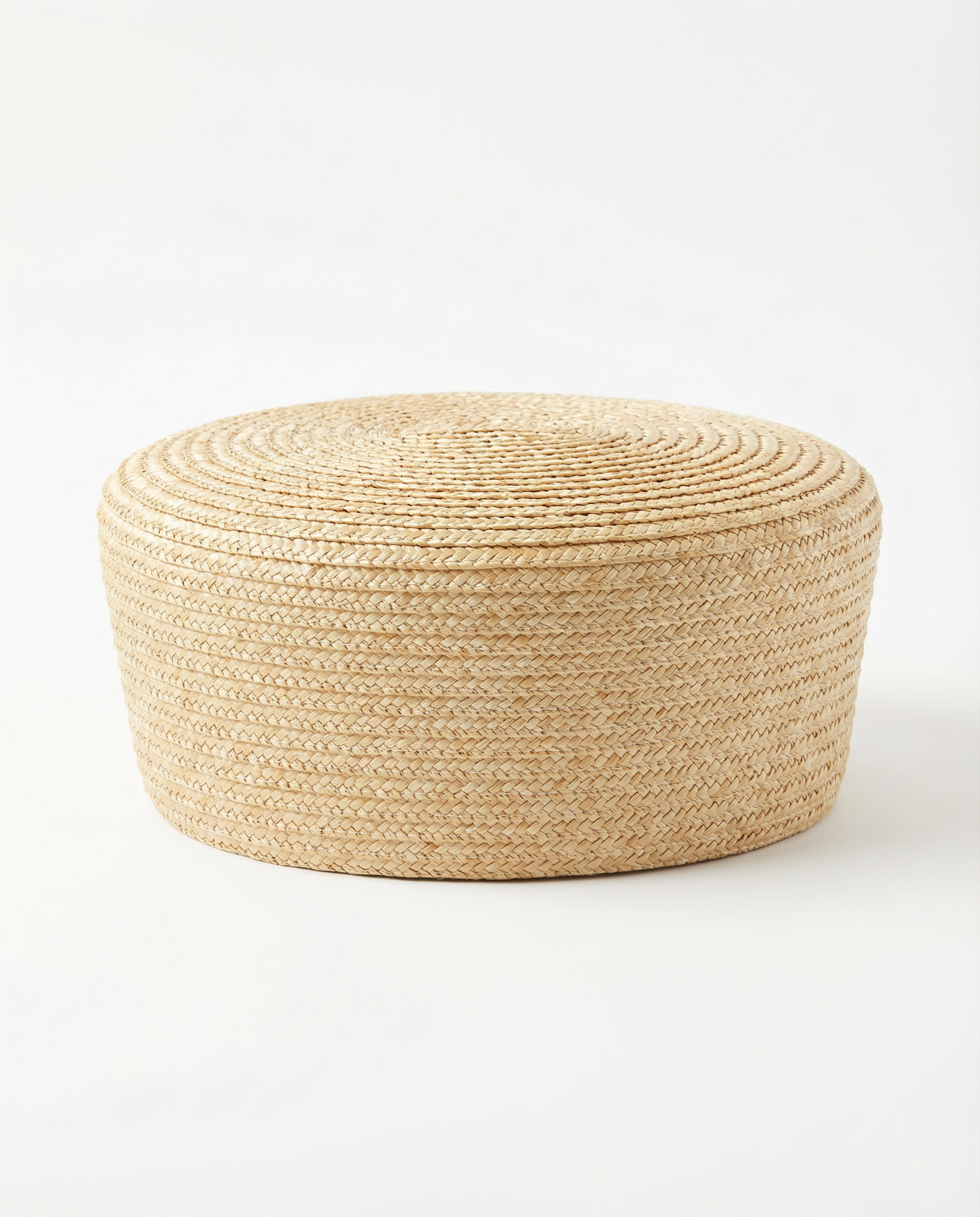 Straw Trapeze-Shaped Pillbox Hat