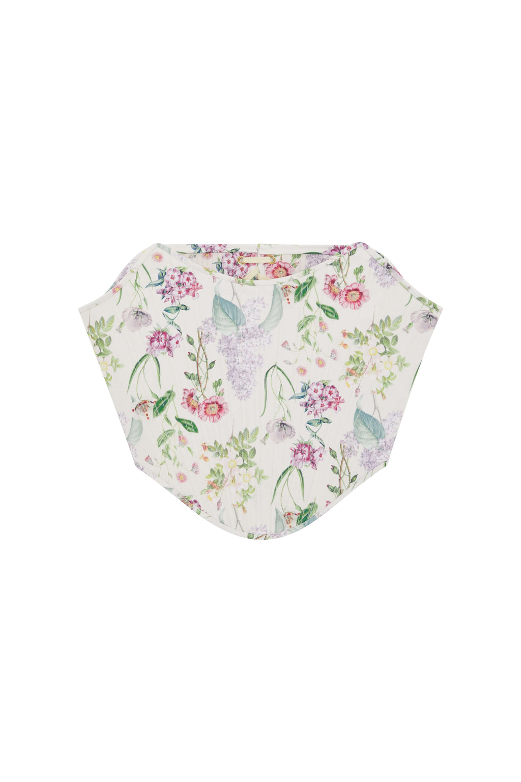 Premium Printed Corset Top – Kew Gardens Inspired, Edwardian Style with Lace-Up Back