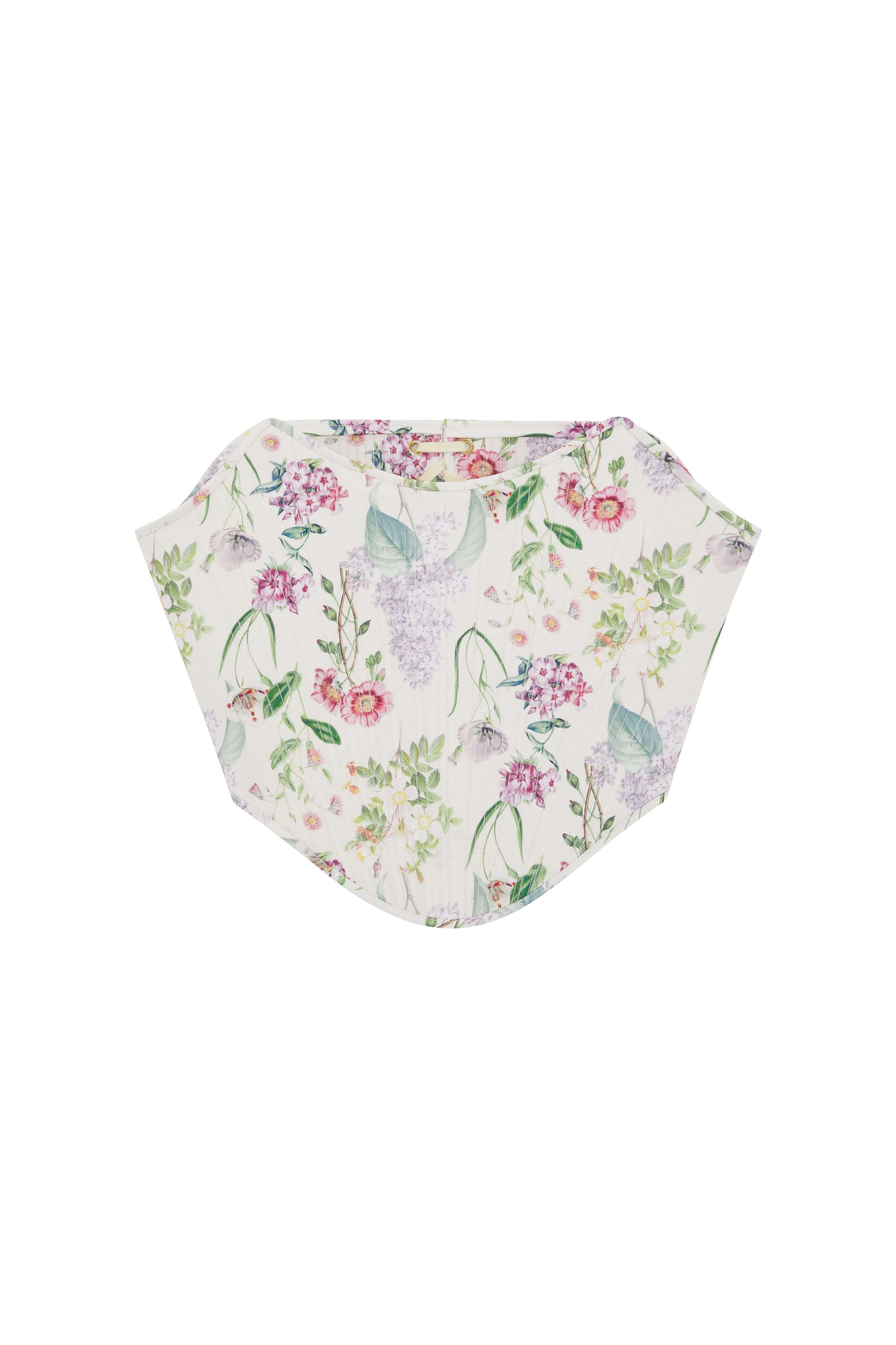 Premium Printed Corset Top – Kew Gardens Inspired, Edwardian Style with Lace-Up Back