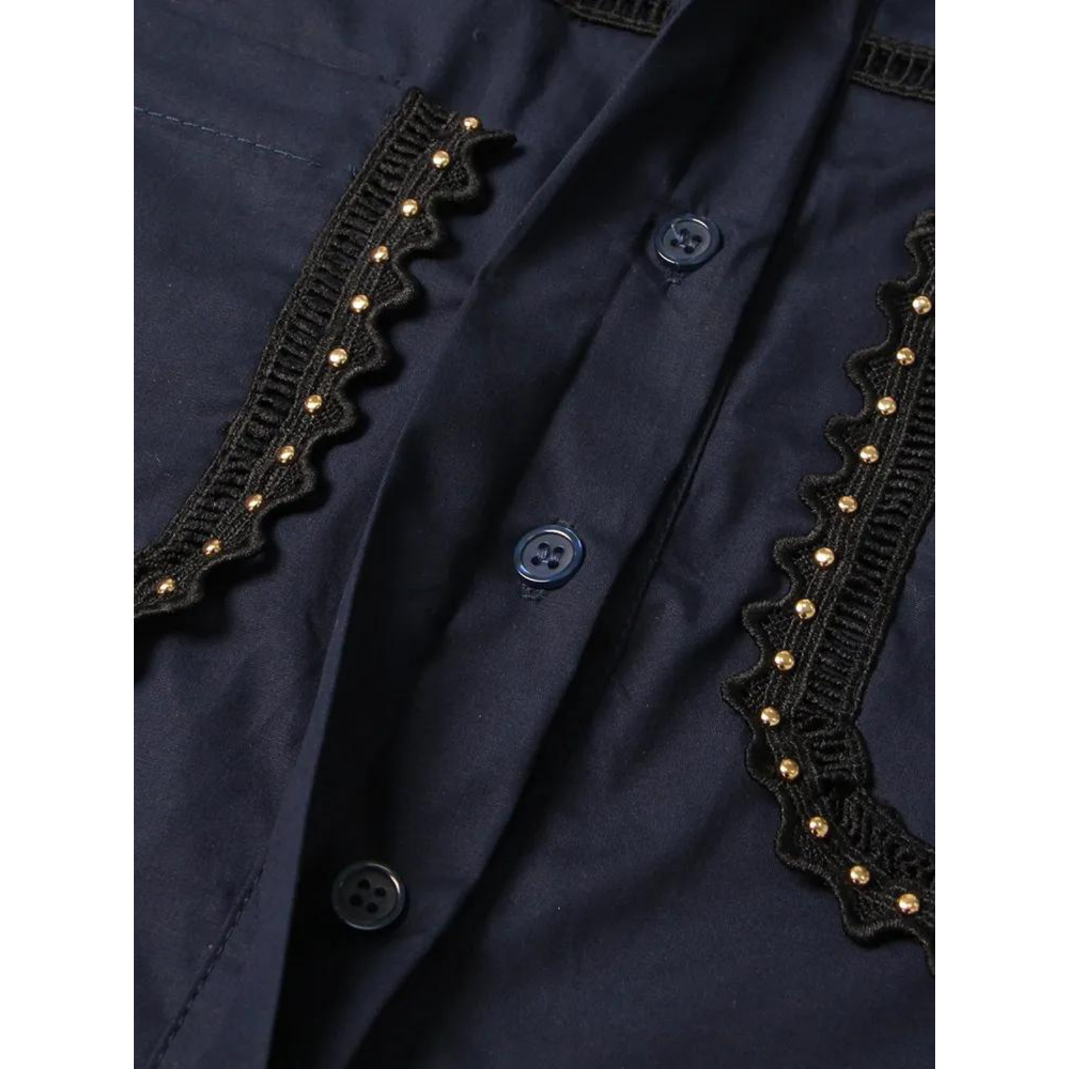 Skater Skirt with Cropped Shirt Set Navy Blue