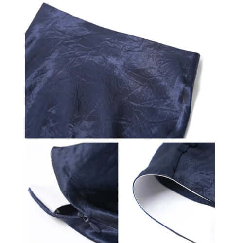 CrinkleSatinMidiSkirtwithaVintageLaceTrim-NavyBlue1