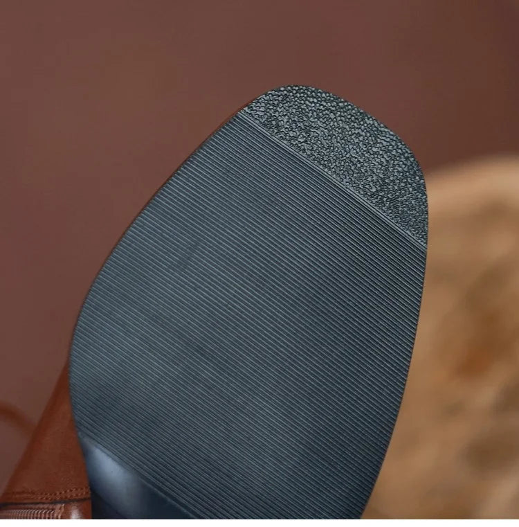 Lace-Up Leather Heeled Ankle Boots