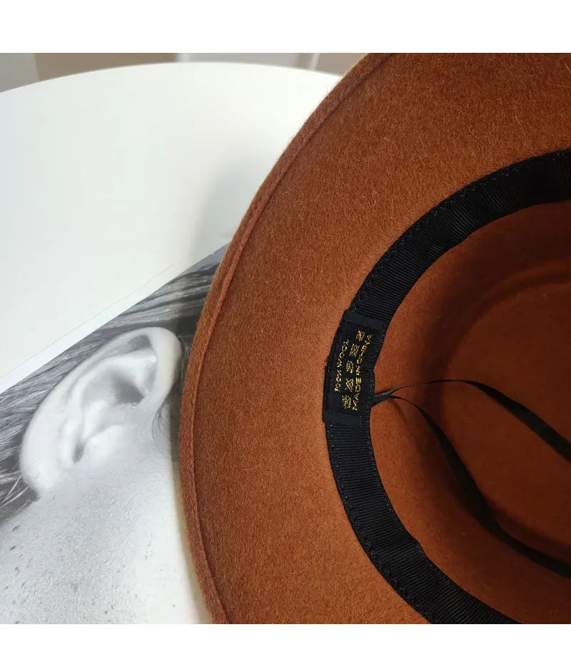 Trapeze Wool Hat – 100% Wool Structured Brim Adjustable Size