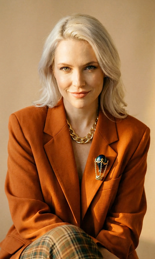 Hot Air Balloon Brooch - Red