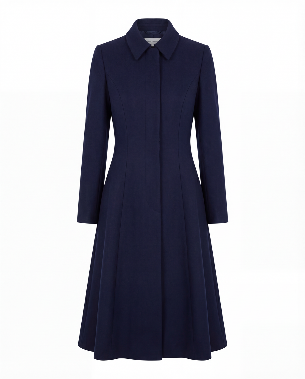 Tailored Navy Wool Coat Dress