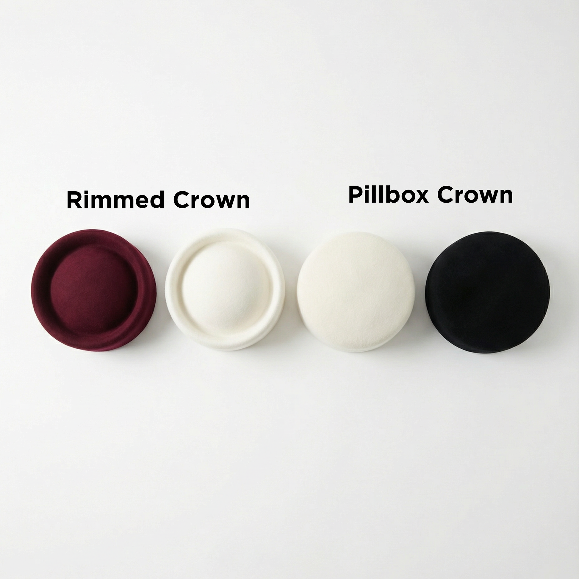 Structured Pillbox Hat 100% Wool Adjustable