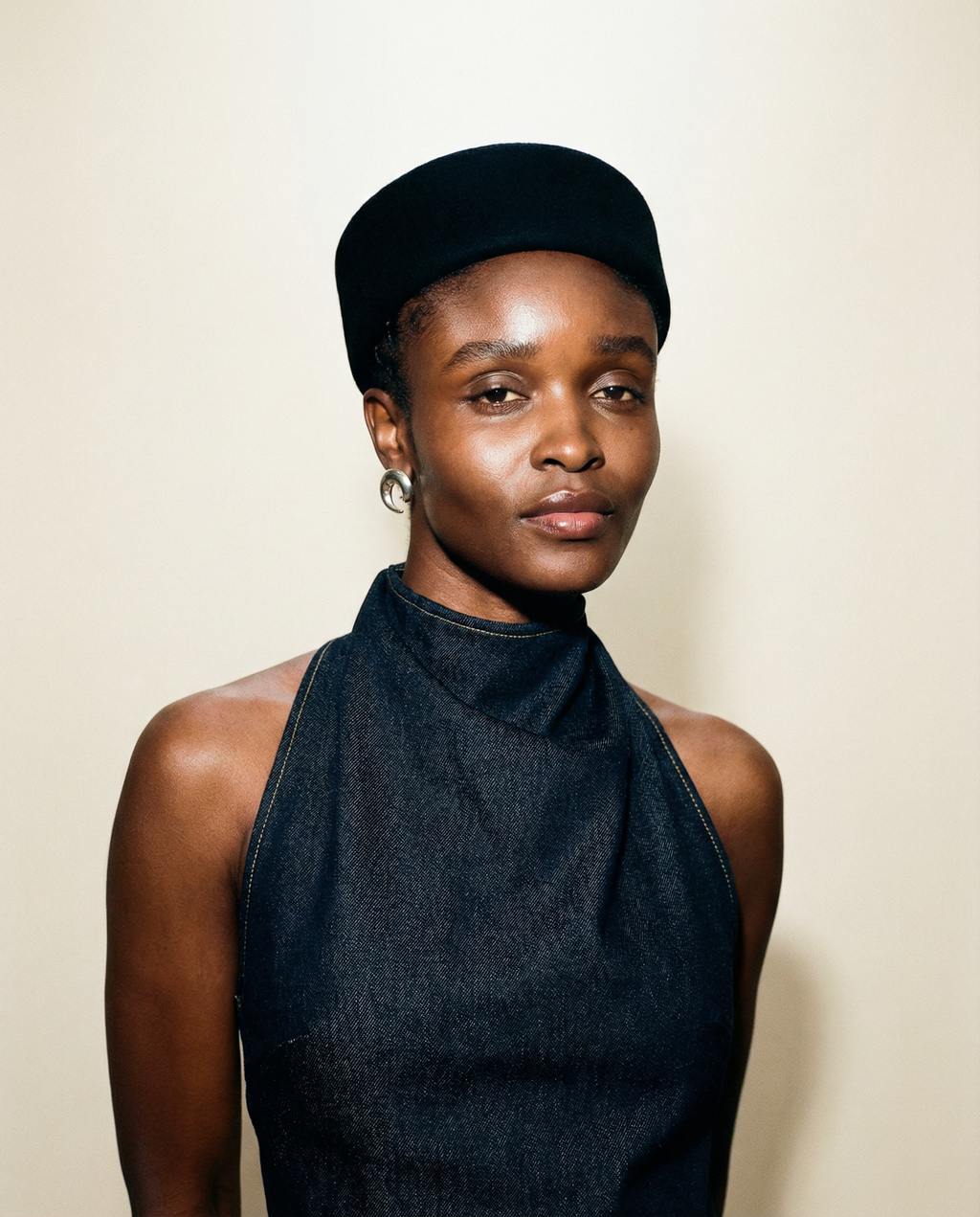 Structured Pillbox Hat 100% Wool Adjustable