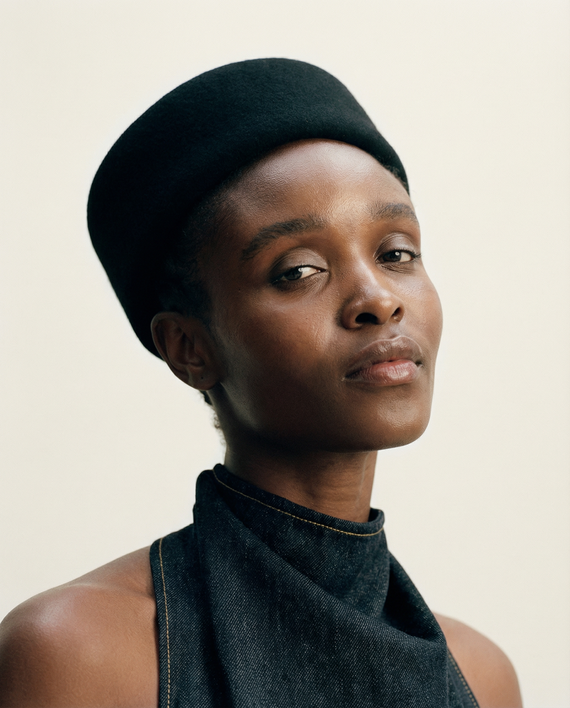 Structured Pillbox Hat 100% Wool Adjustable