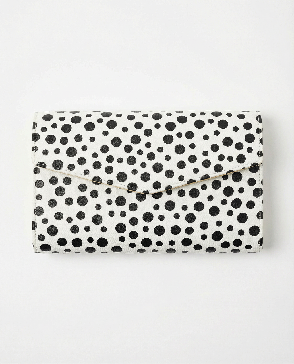 Polka Dot Leather Clutch