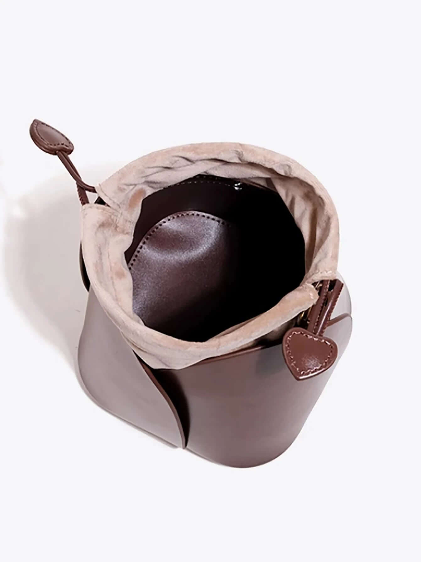 Crossody Bucket Handbag with Drawstring Lining