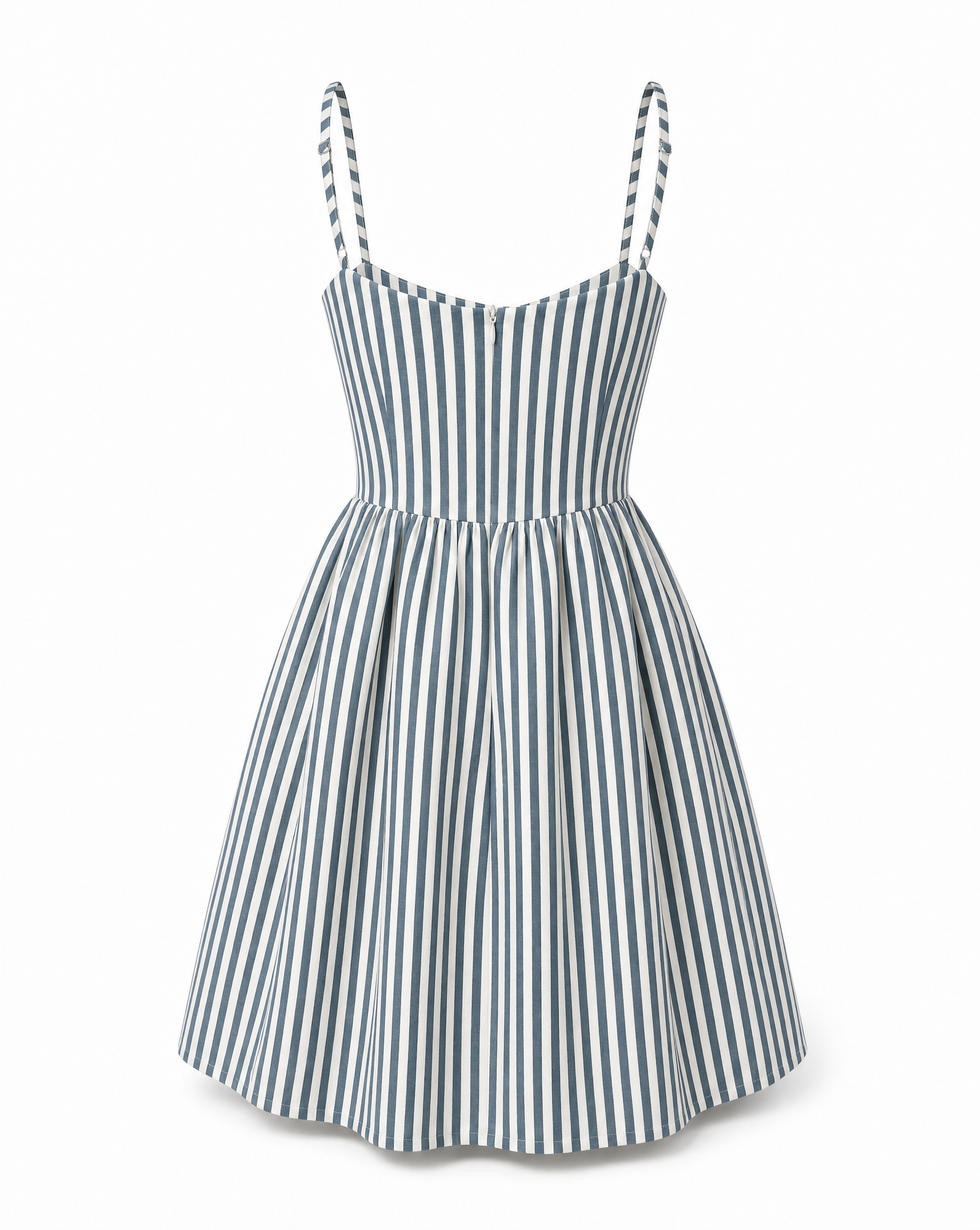 Stripe Linen-Blend Midi Dress
