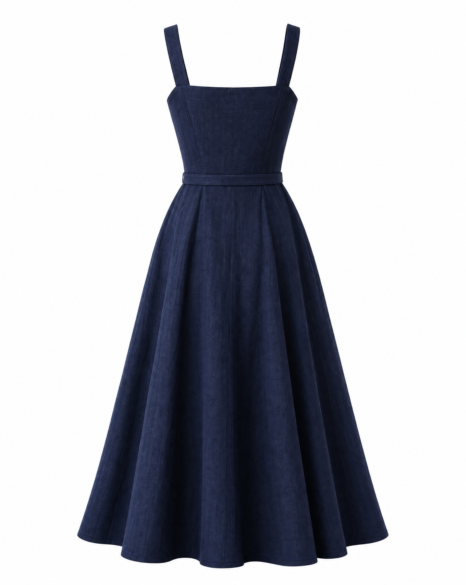 The Foxglove Linen Maxi Dress with a Square Neck