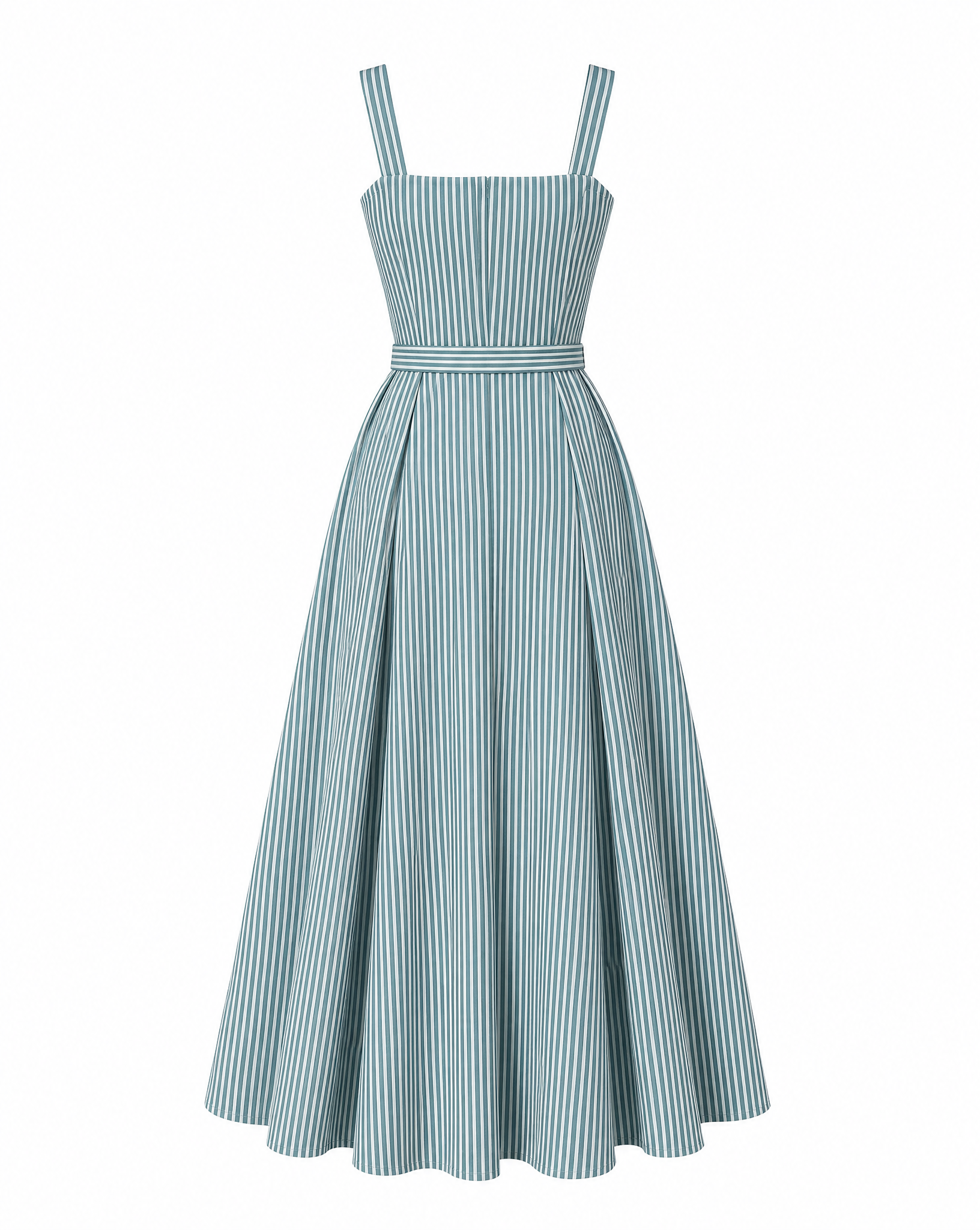 The Riviera Stripe Linen Canvas Maxi Dress