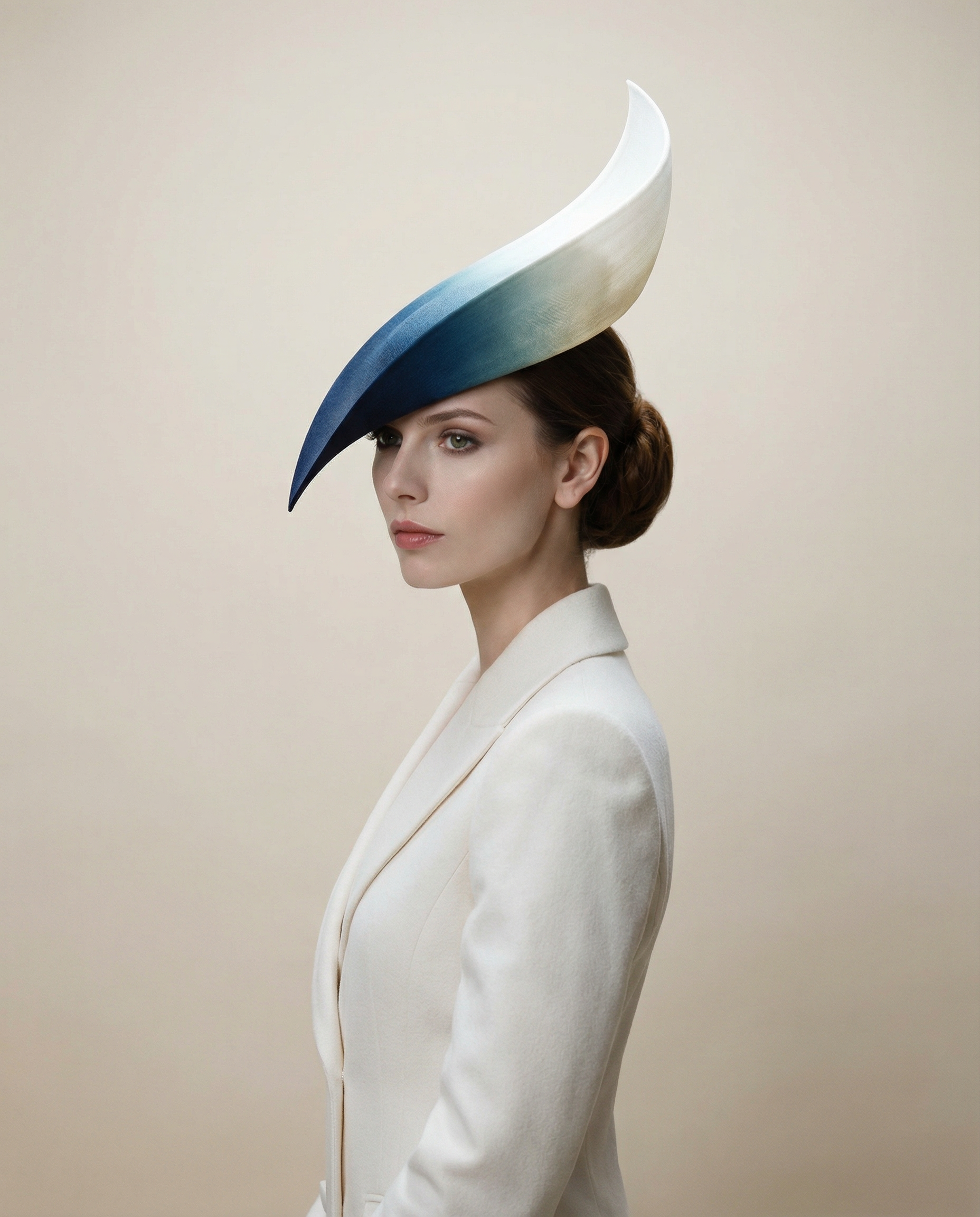 The Sail Form Ombre Silk Fascinator