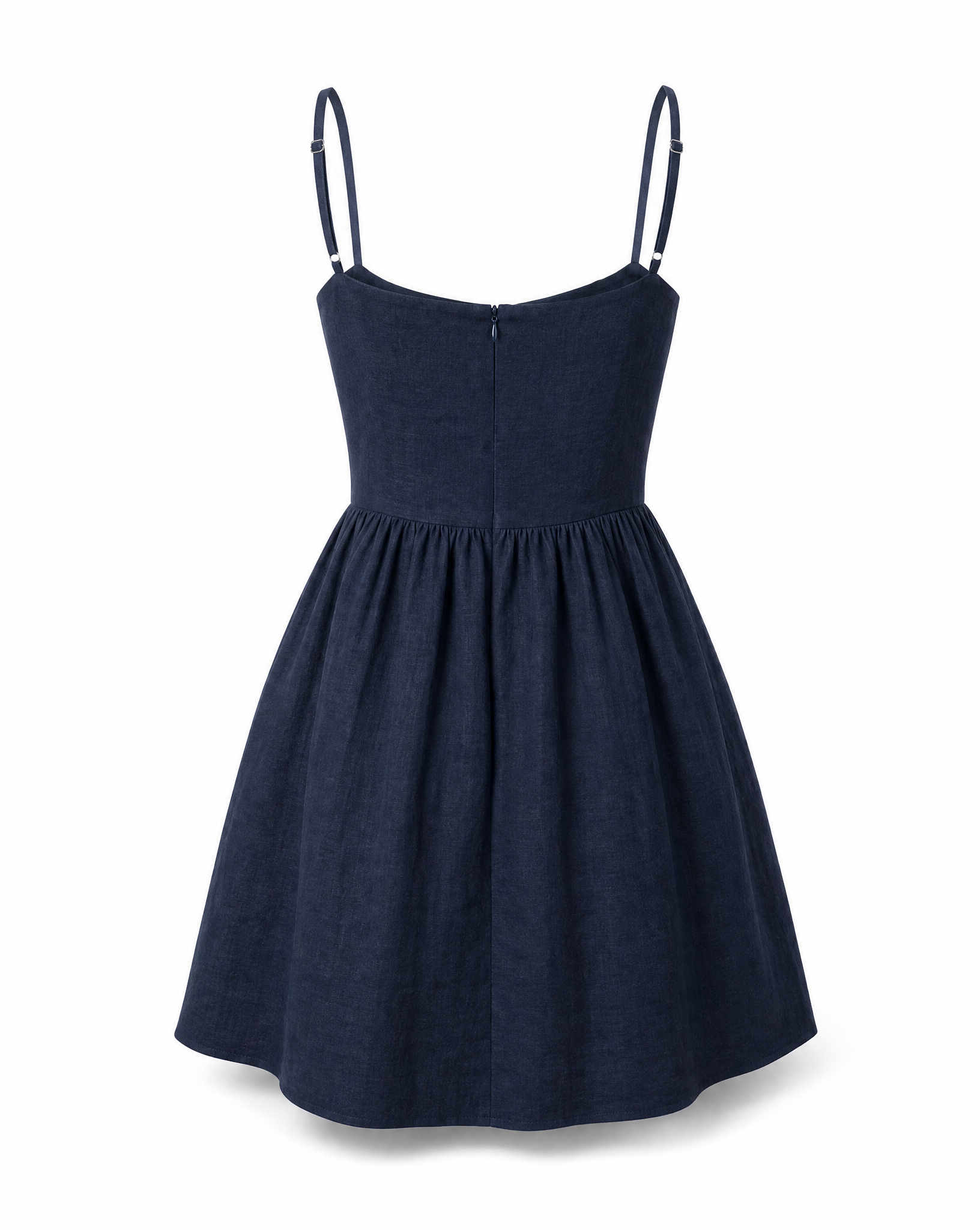 The Riviera Navy Linen Mini Dress