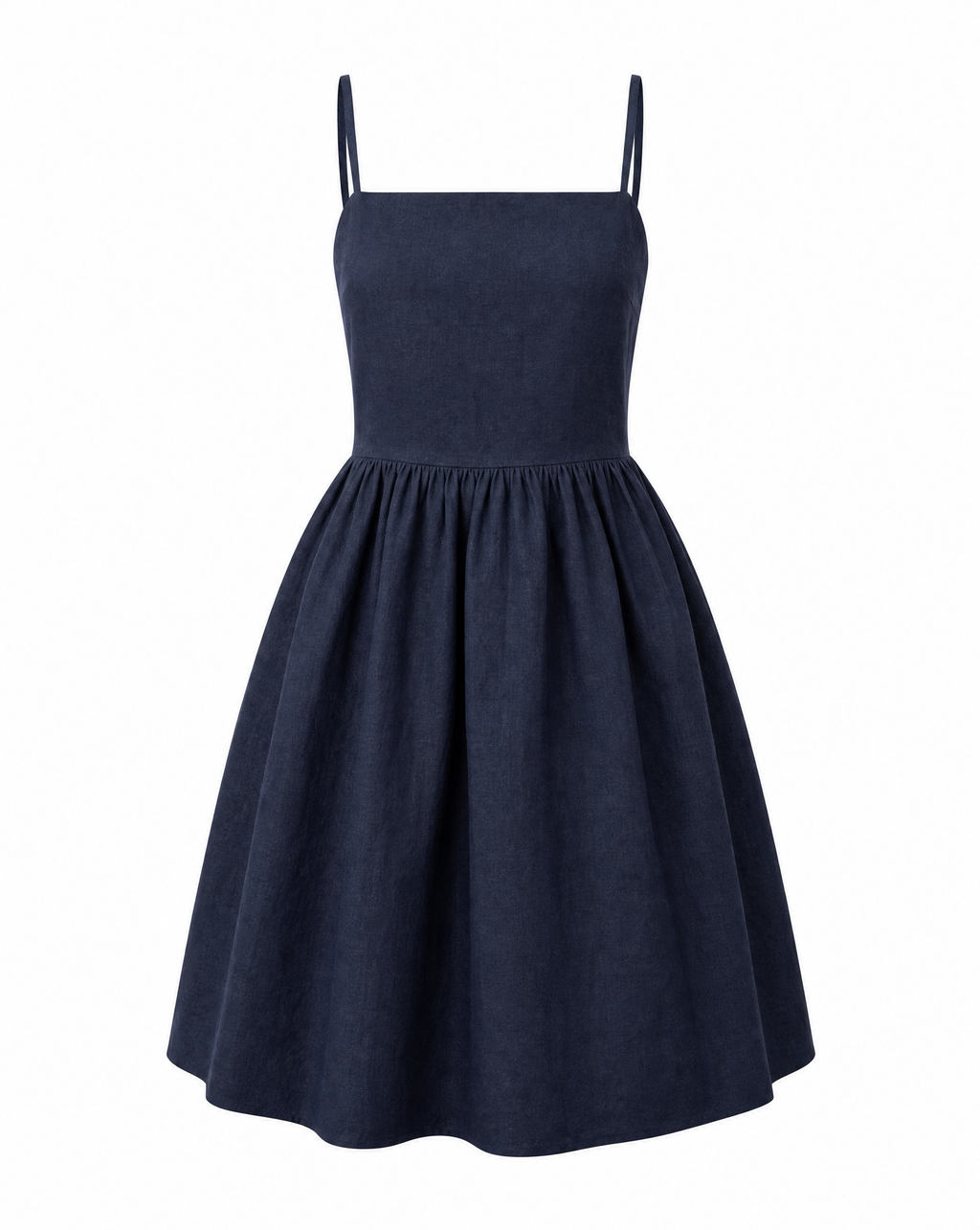 The Riviera Navy Linen Mini Dress