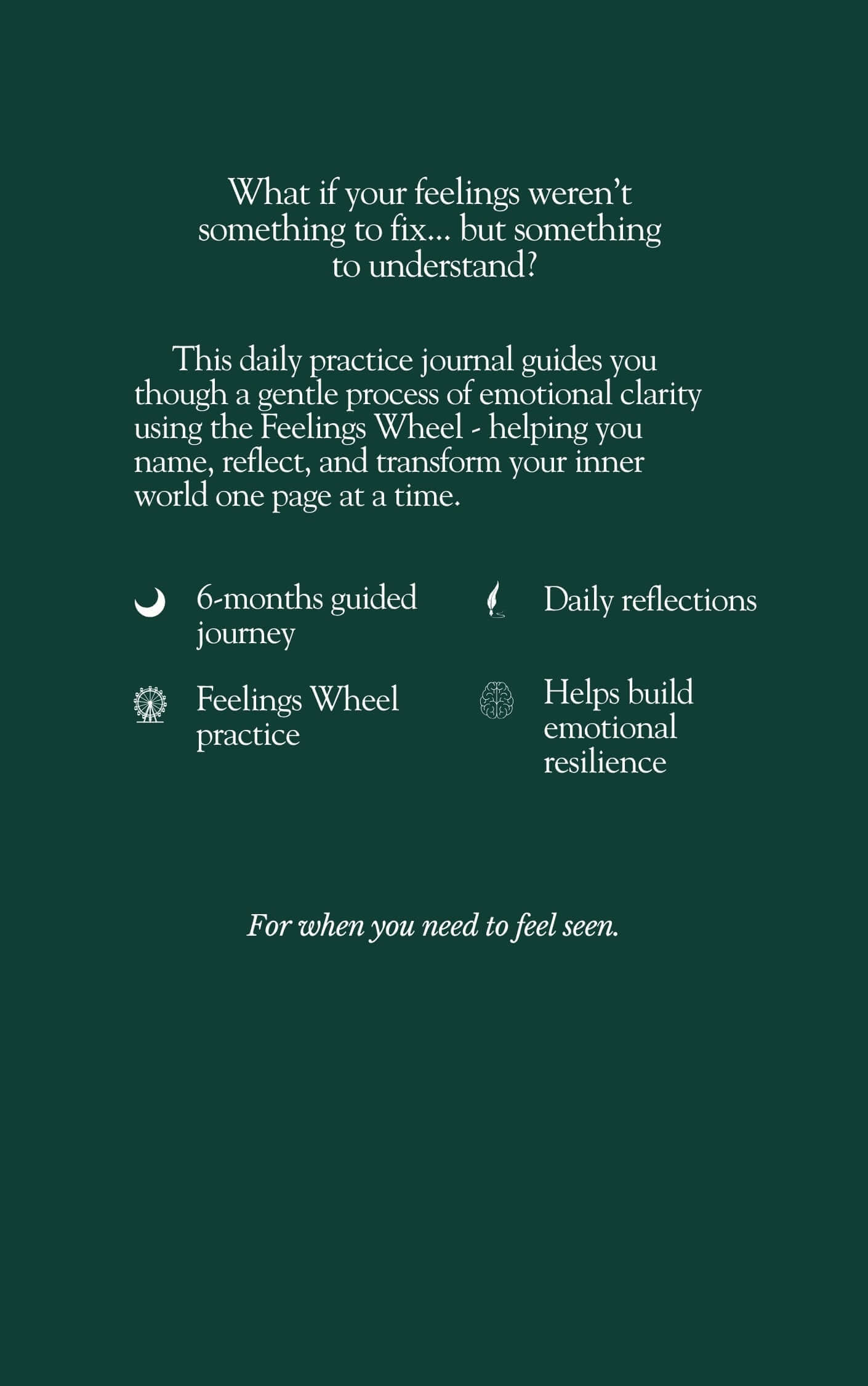 Daily Feelings Wheel Journal for Guided Emotional Clarity - A5