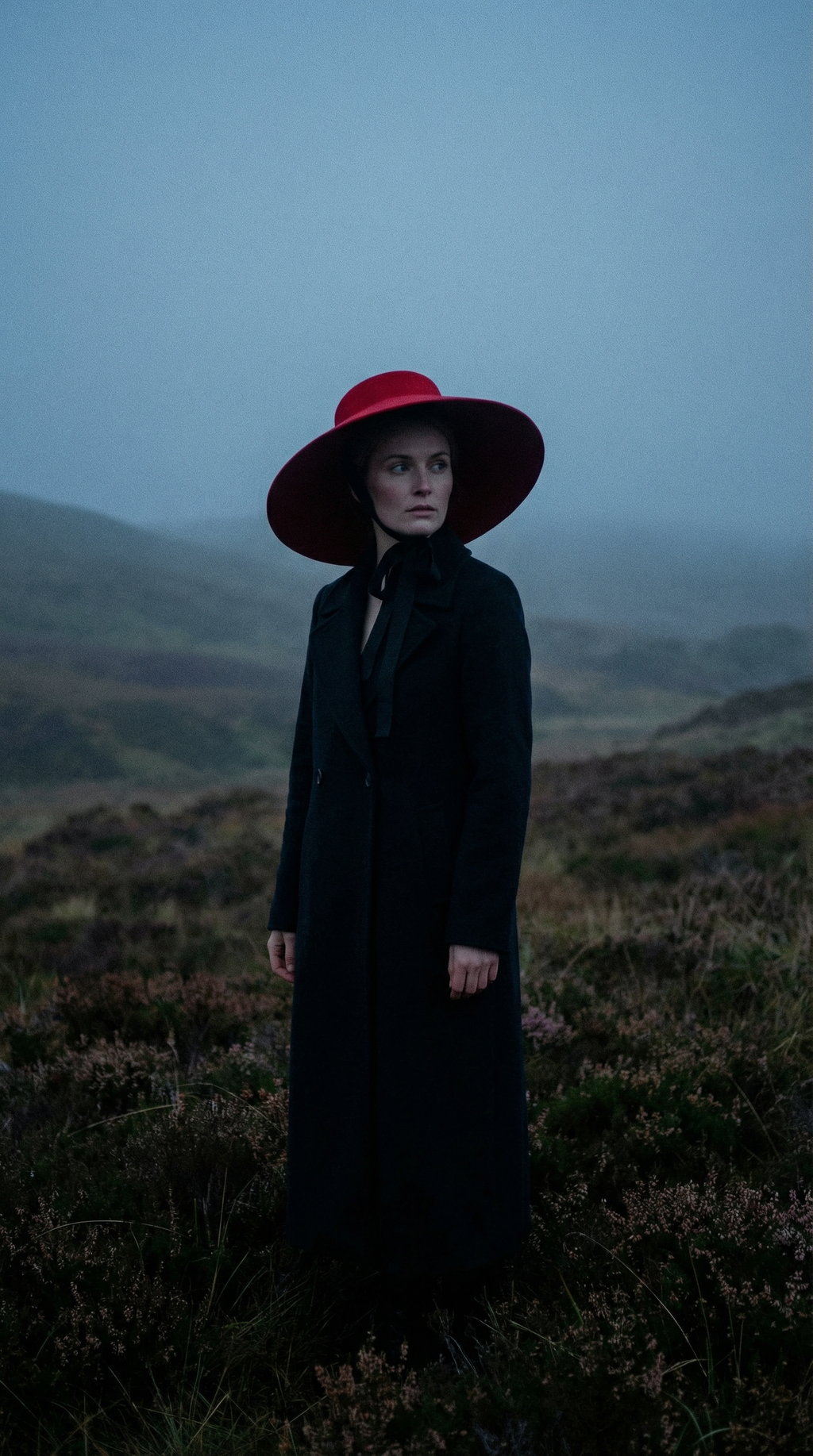 Audrey-Inspired Black Wide Brim Felt Hat with Ribbon