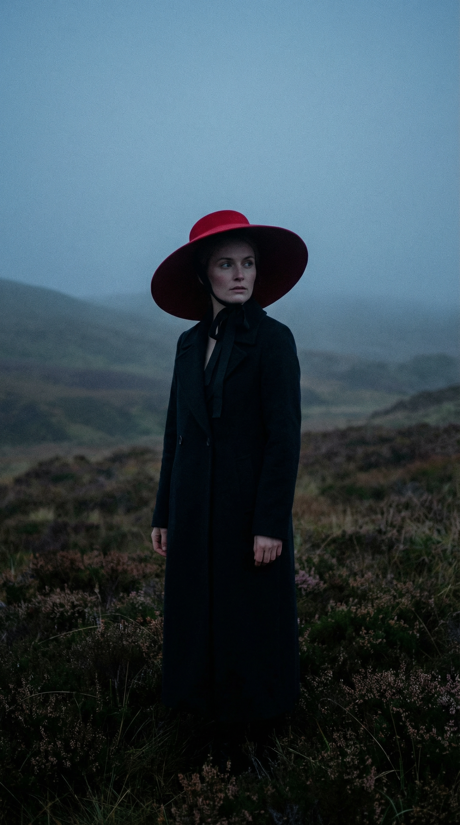 Audrey-Inspired Black Wide Brim Felt Hat with Ribbon