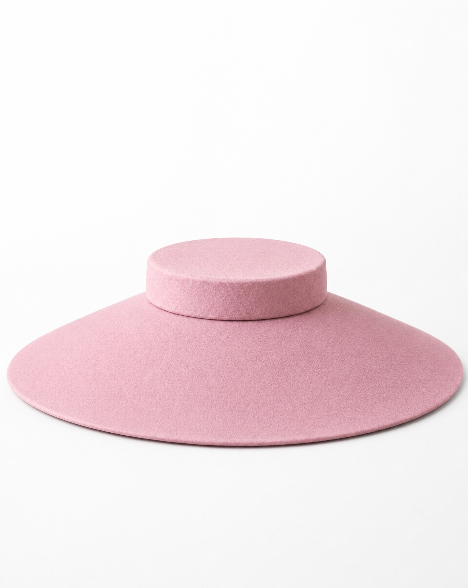 Audrey-Inspired Pink Wide Brim Felt Hat
