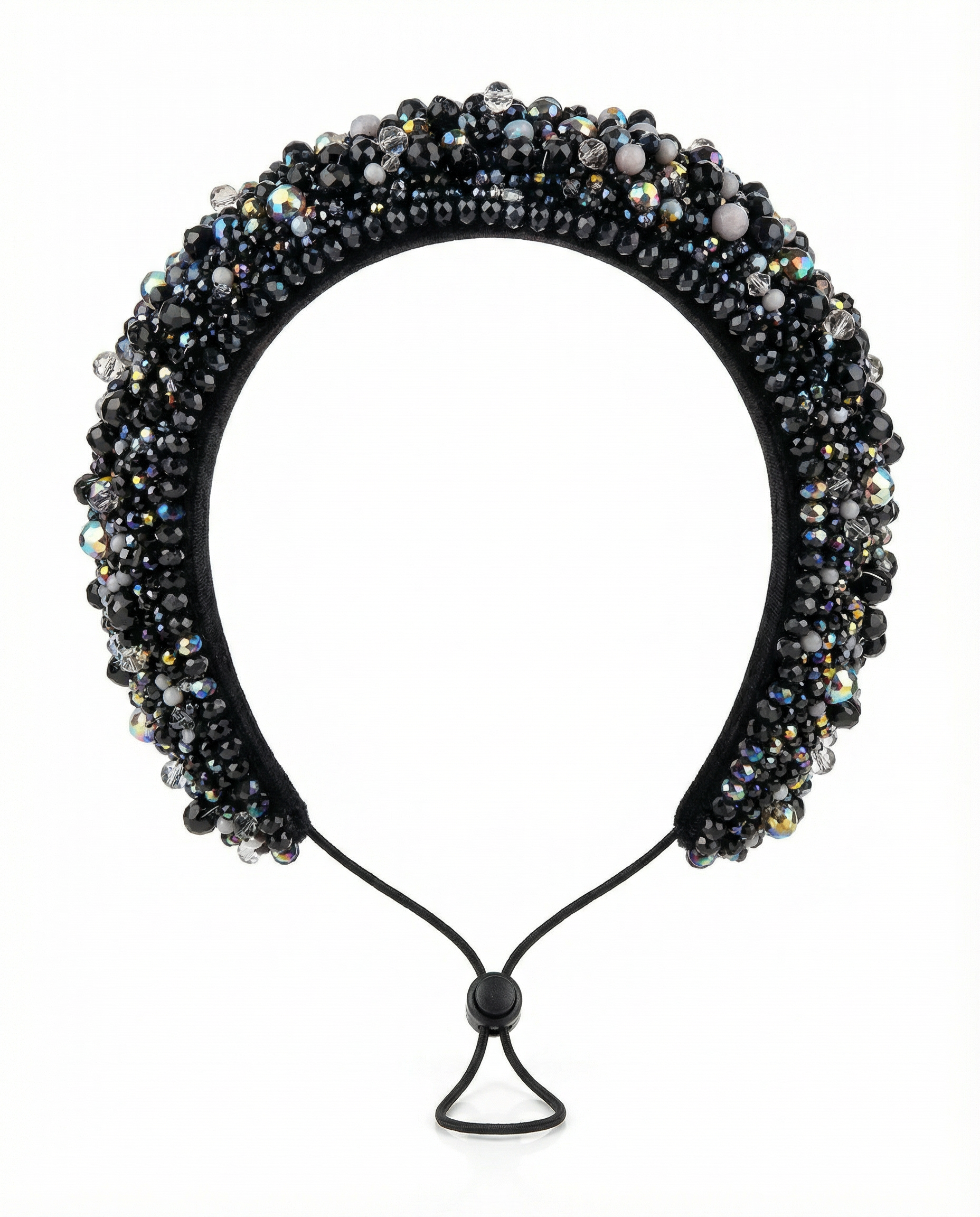 Extra Wide Austrian Crystal Embroidered Headband