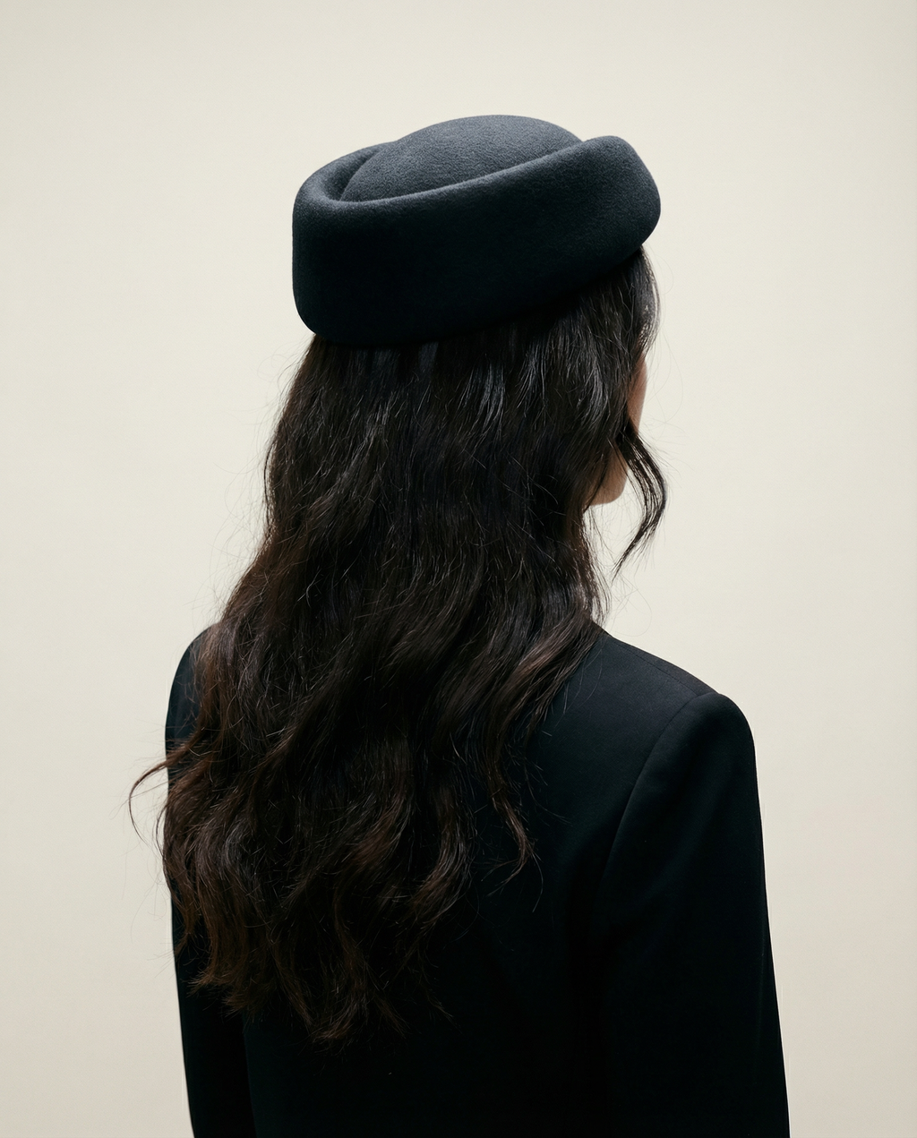 Pillbox Hat With Flocked Face Veil