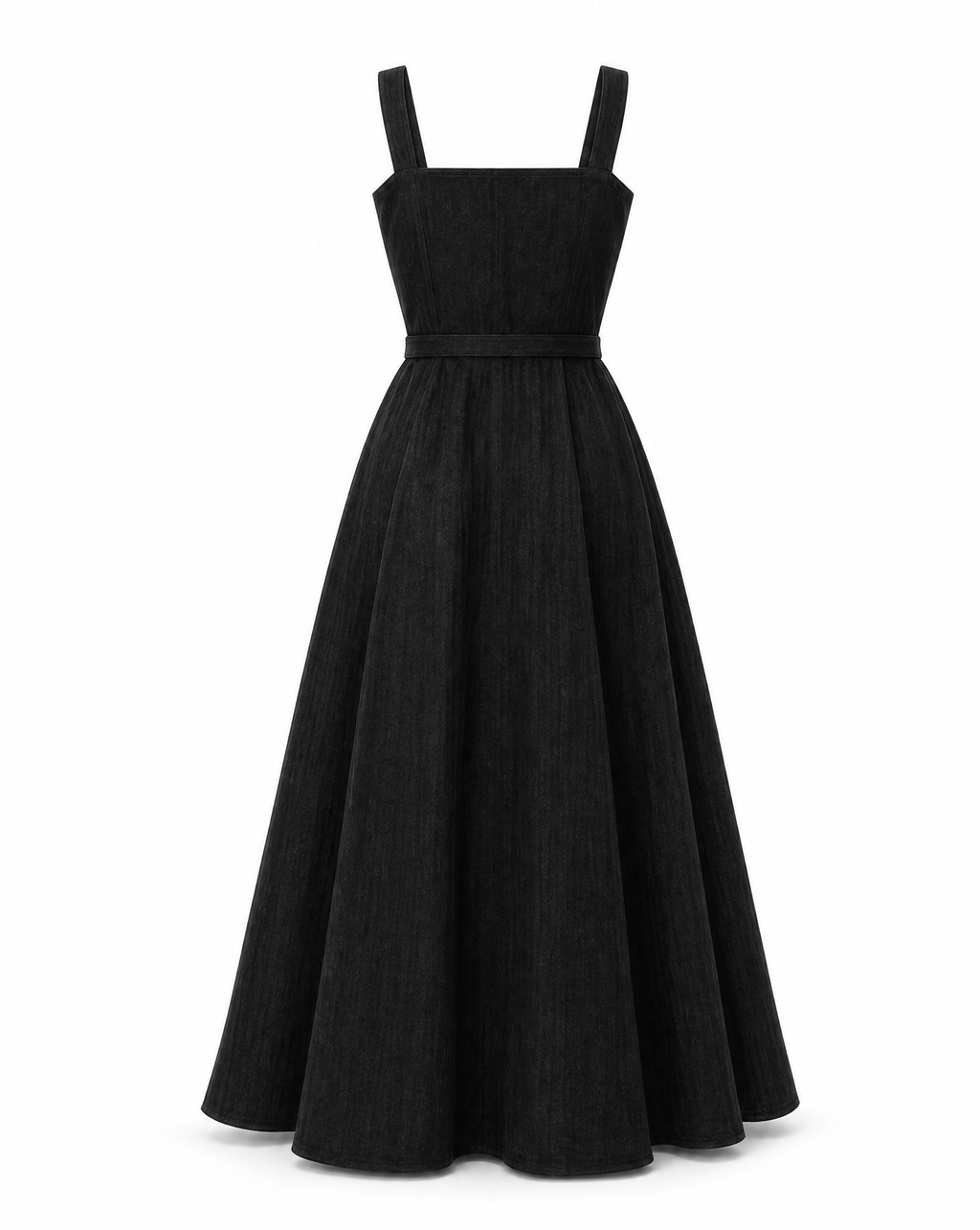 The Foxglove Linen Maxi Dress with a Square Neck