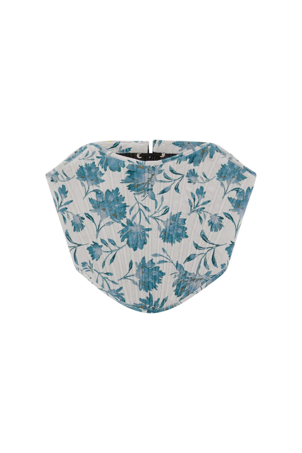 Blue Velvet Corset Top – Strapless Boned & Cropped in Modern Edwardian Style