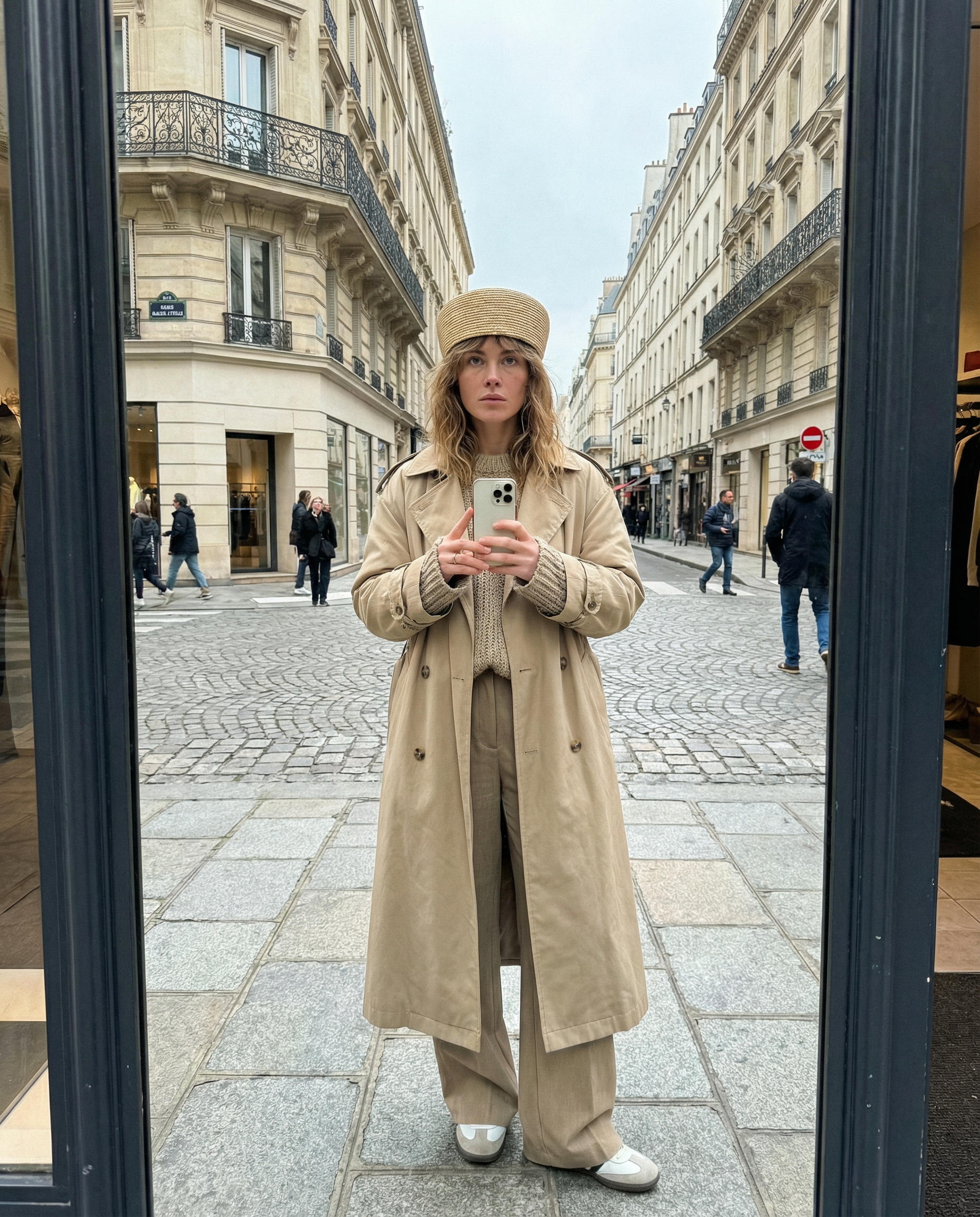 Straw Trapeze-Shaped Pillbox Hat