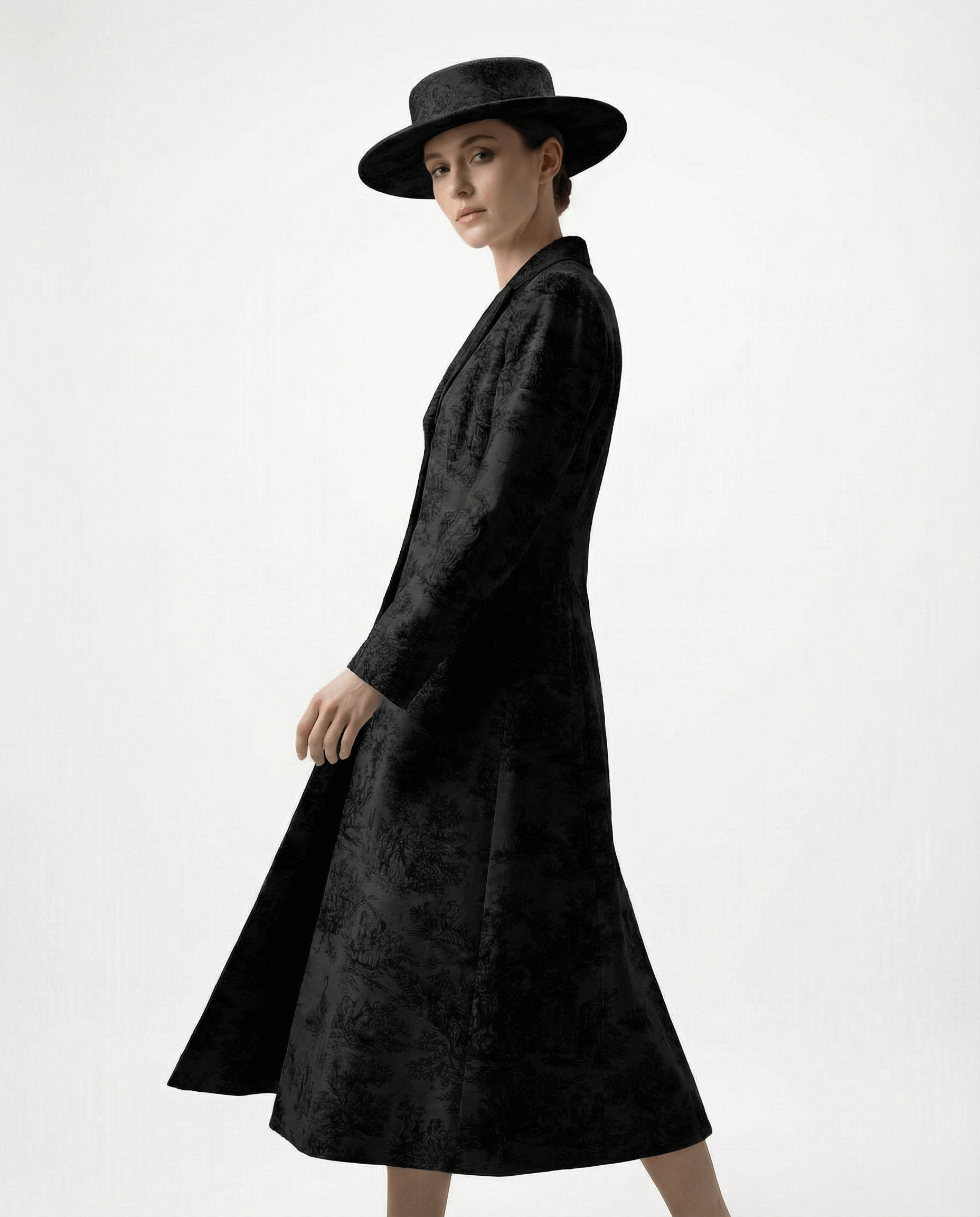 Tailored Coat Dress - Silk Jacquard