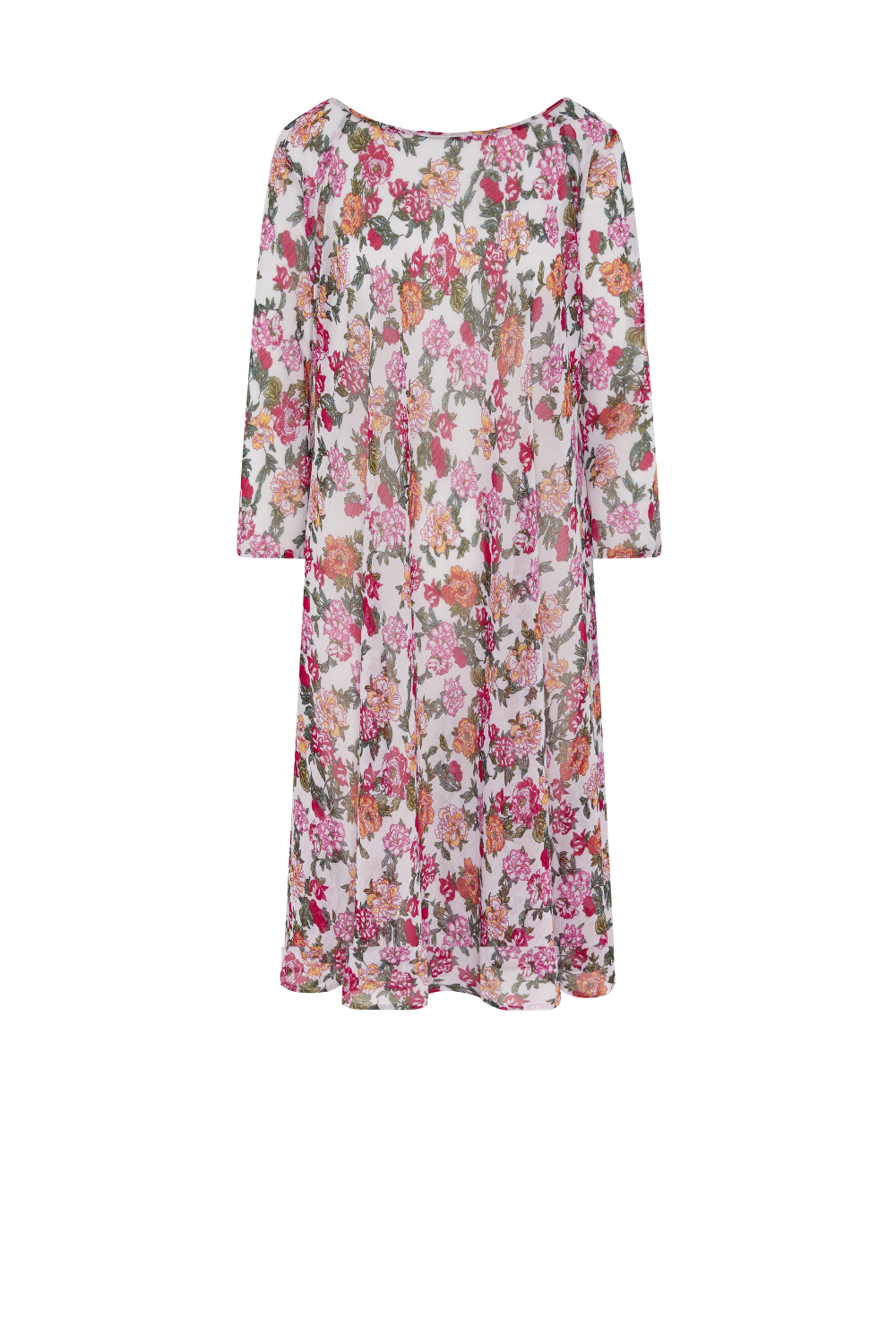 Floral Printed Crinkle Chiffon Shift Maxi