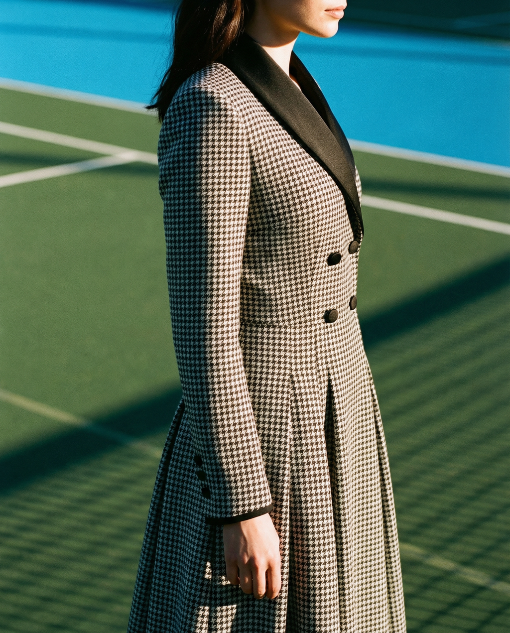 Houndtooth Coat Dress