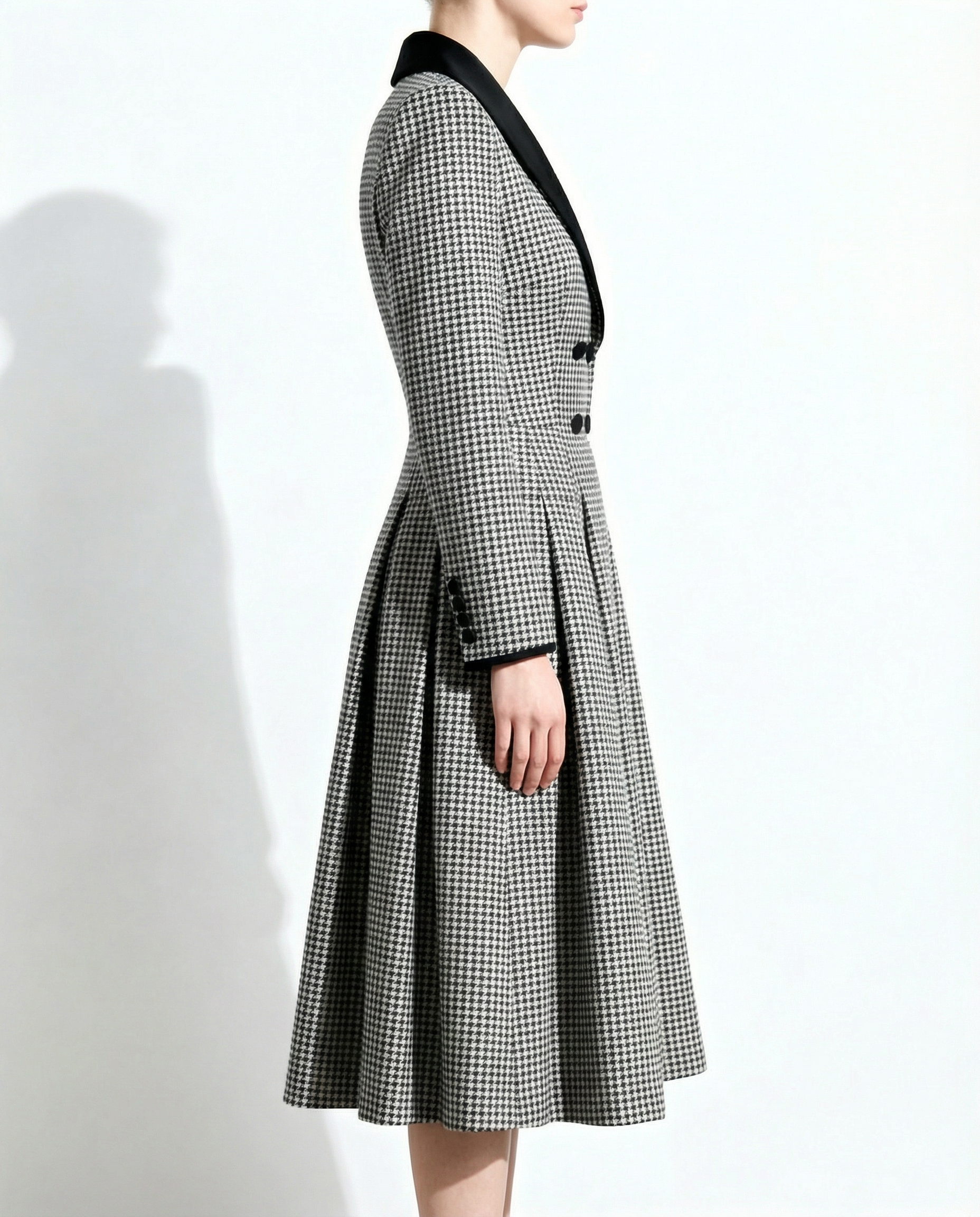Houndtooth Coat Dress