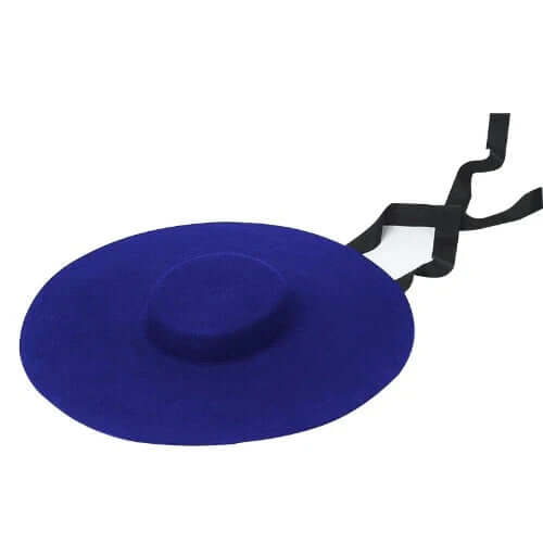 Wide Brim Flat Top Fedora Hat Wool