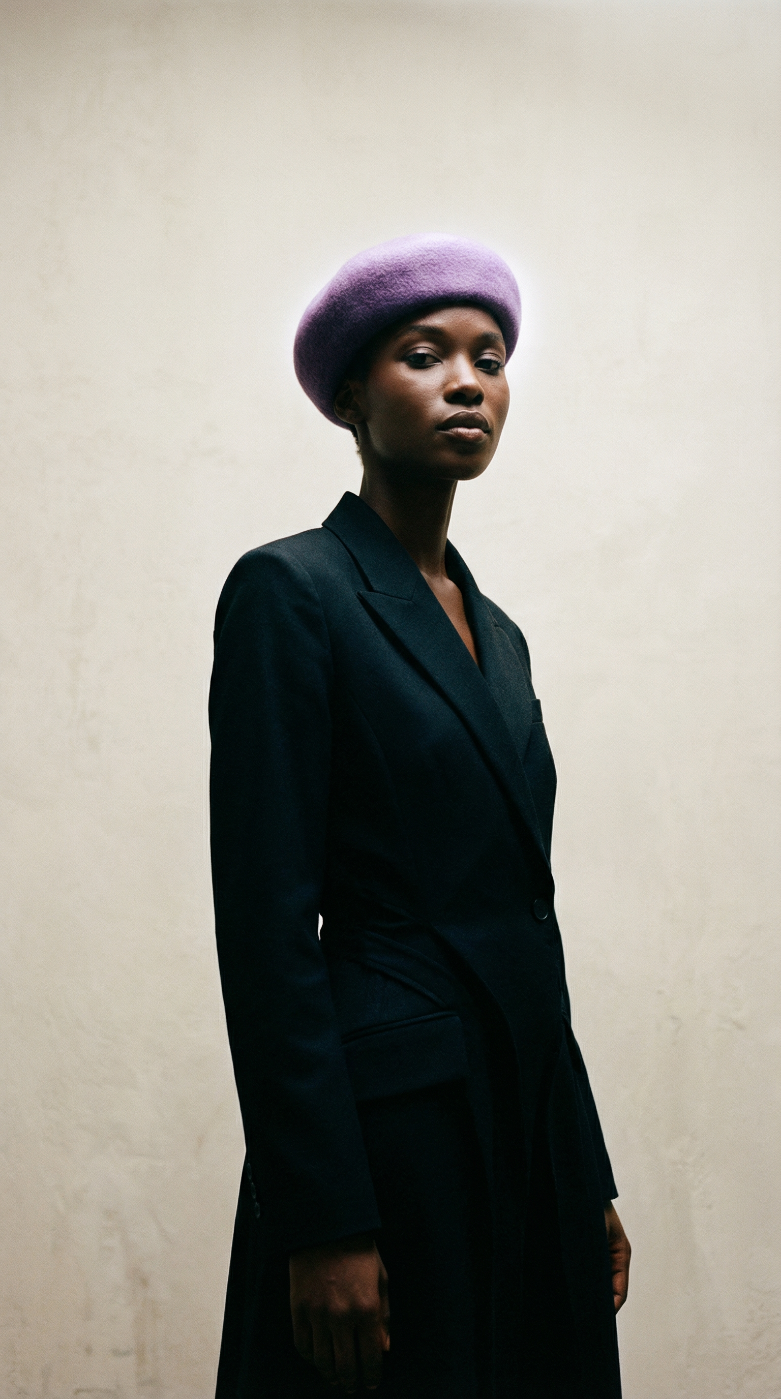 Pillbox Hat 100% Wool Trapeze Shaped