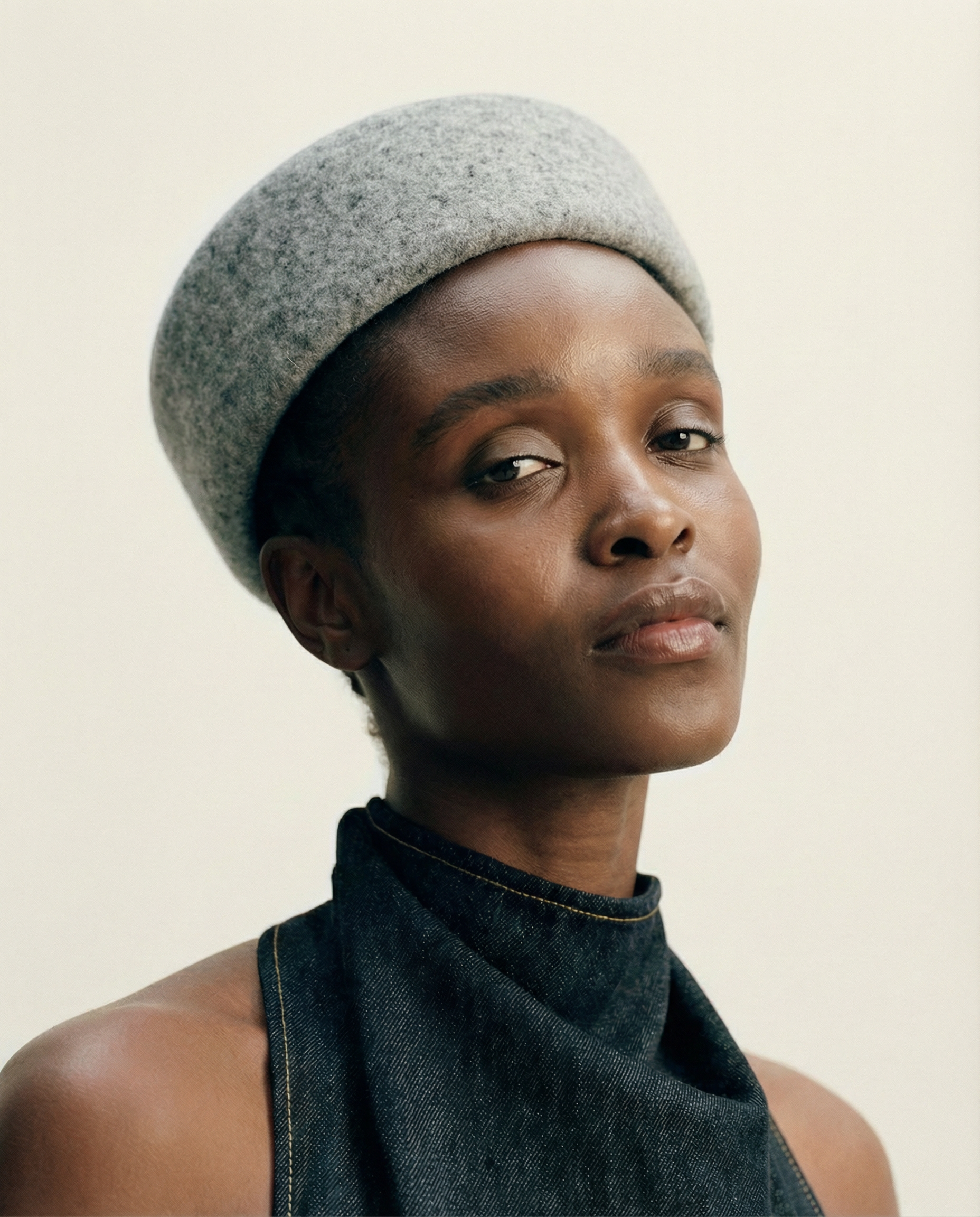 Structured Pillbox Hat 100% Wool Adjustable