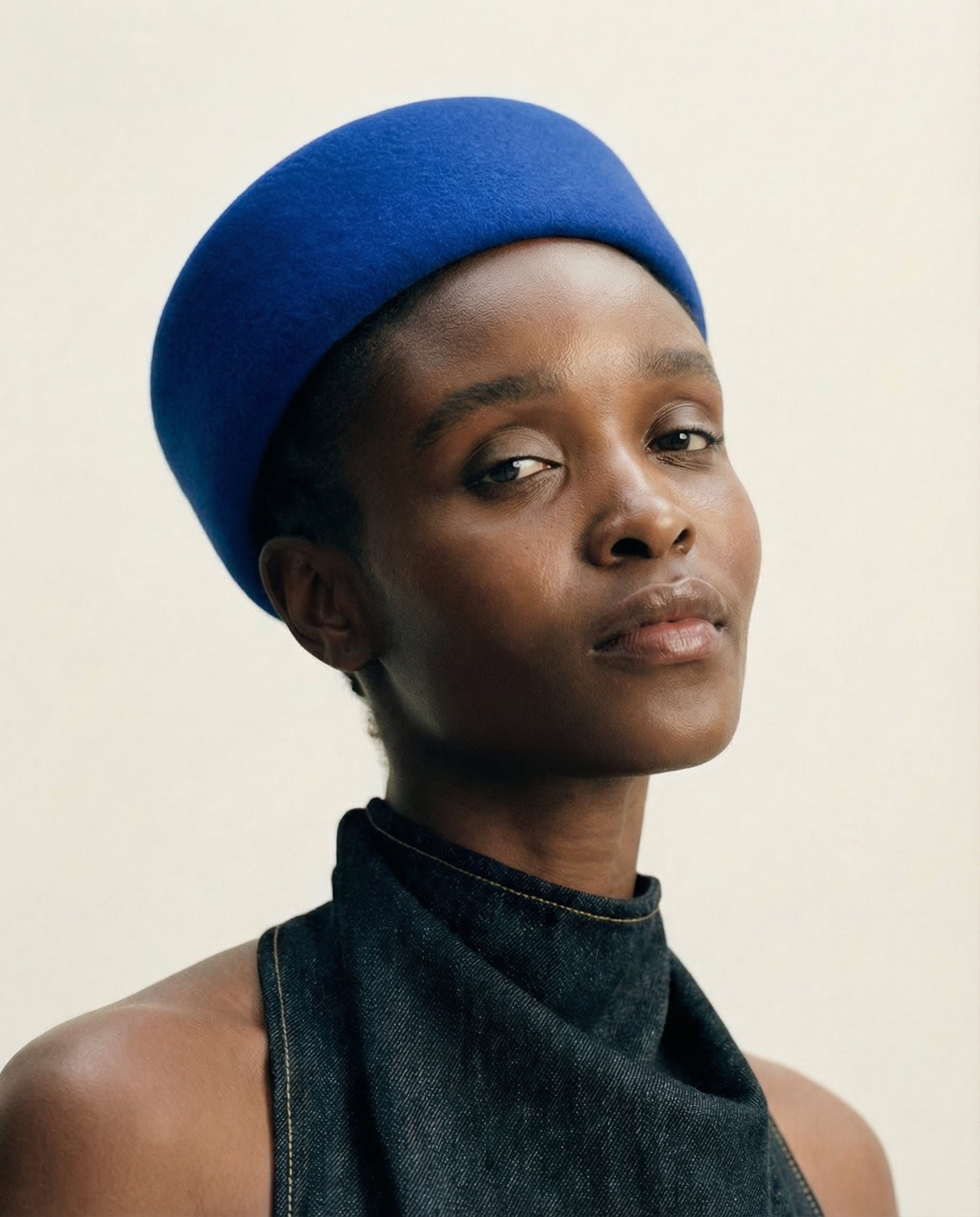 Structured Pillbox Hat 100% Wool Adjustable