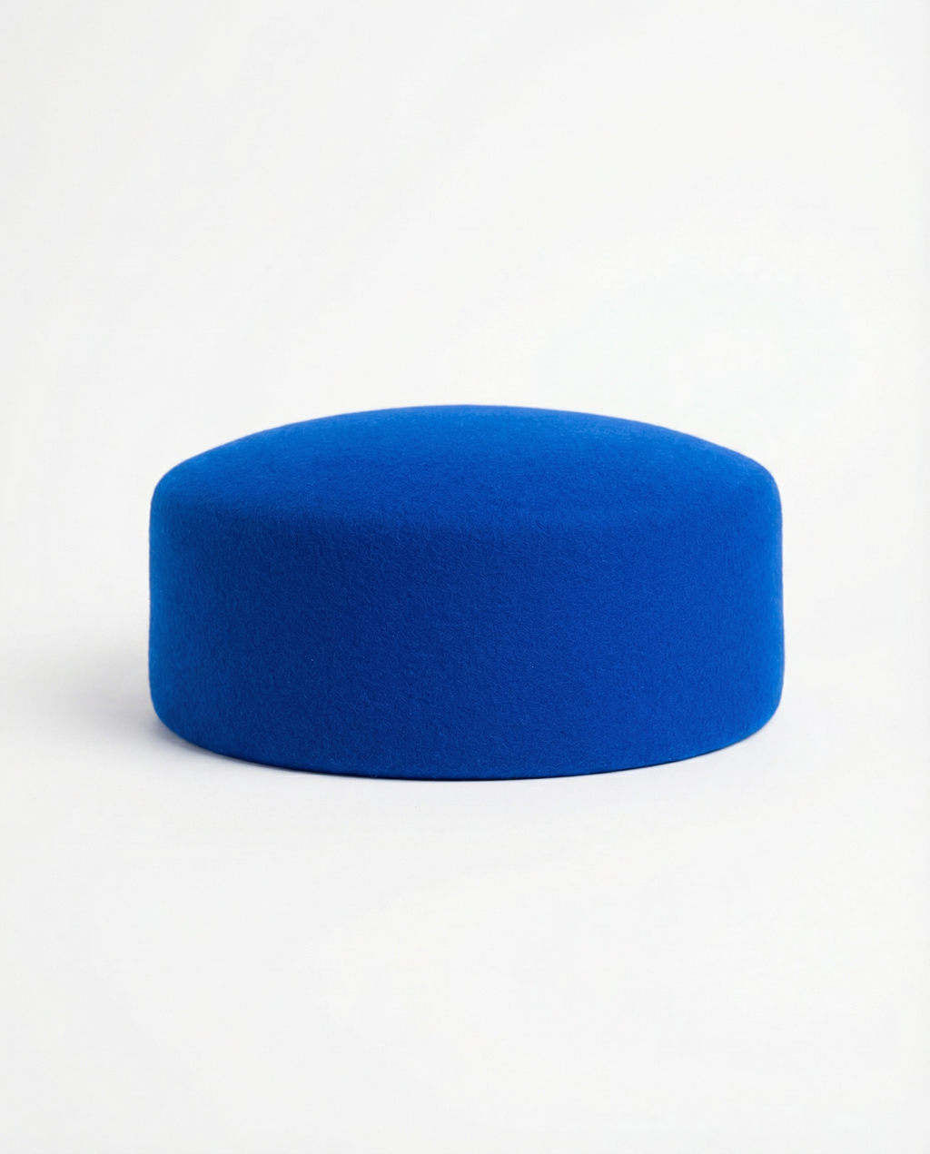 Royal Blue Pillbox Hat 100% Wool Adjustable