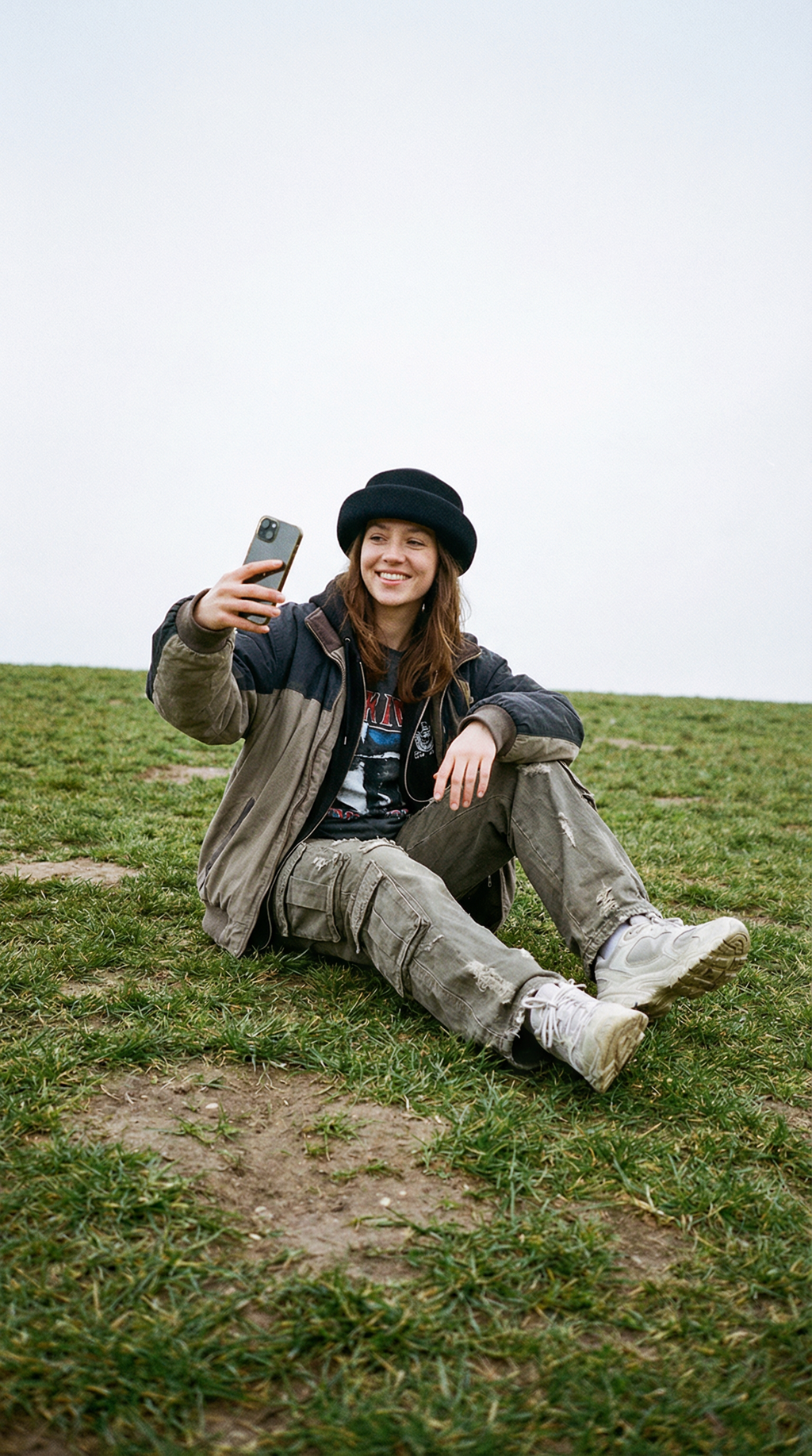 Pillbox Hat with Rolled Brim 100% Wool - Adjustable