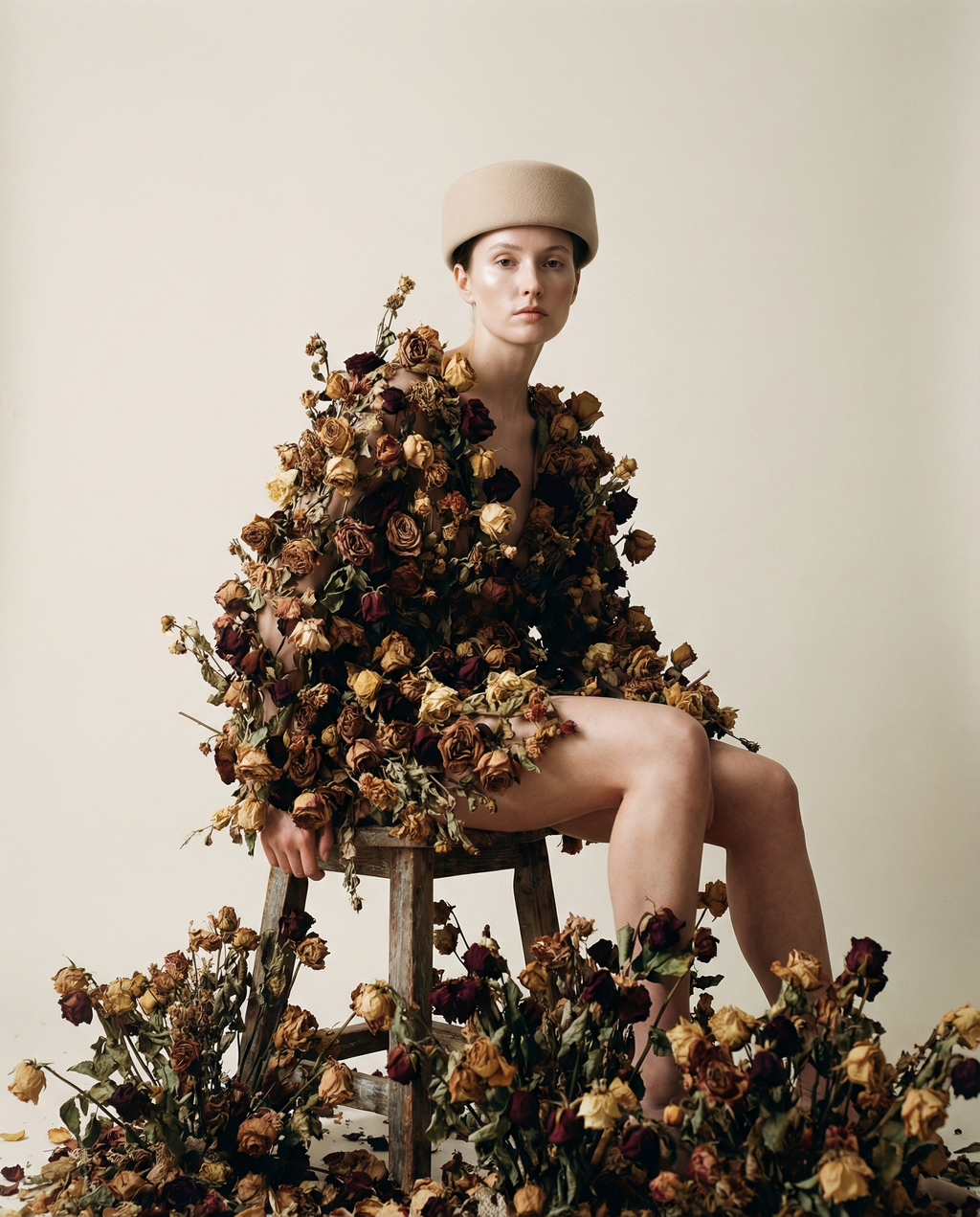 Pillbox Hat 100% Wool