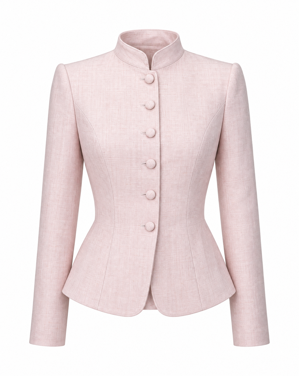 Structured Linen New Look Jacket in Blush Pink