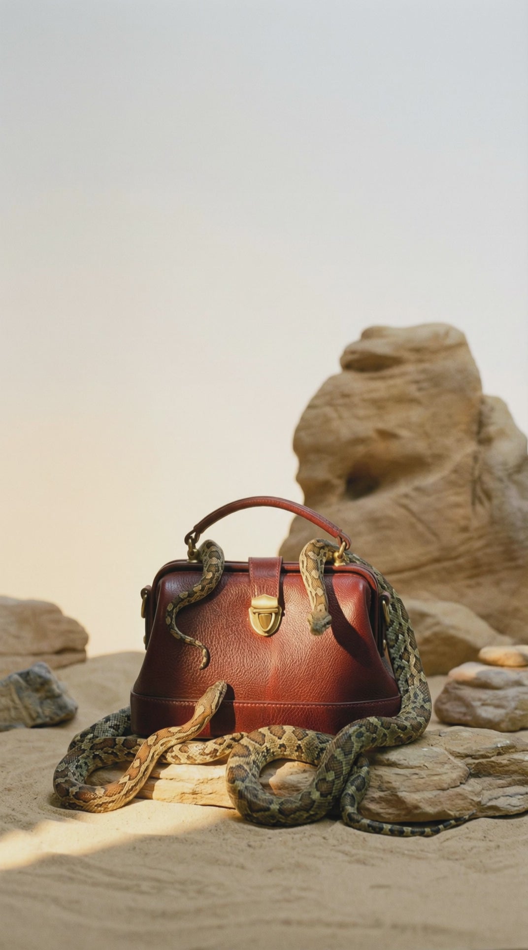 Vintage Doctors Bag - Dark Wine Red