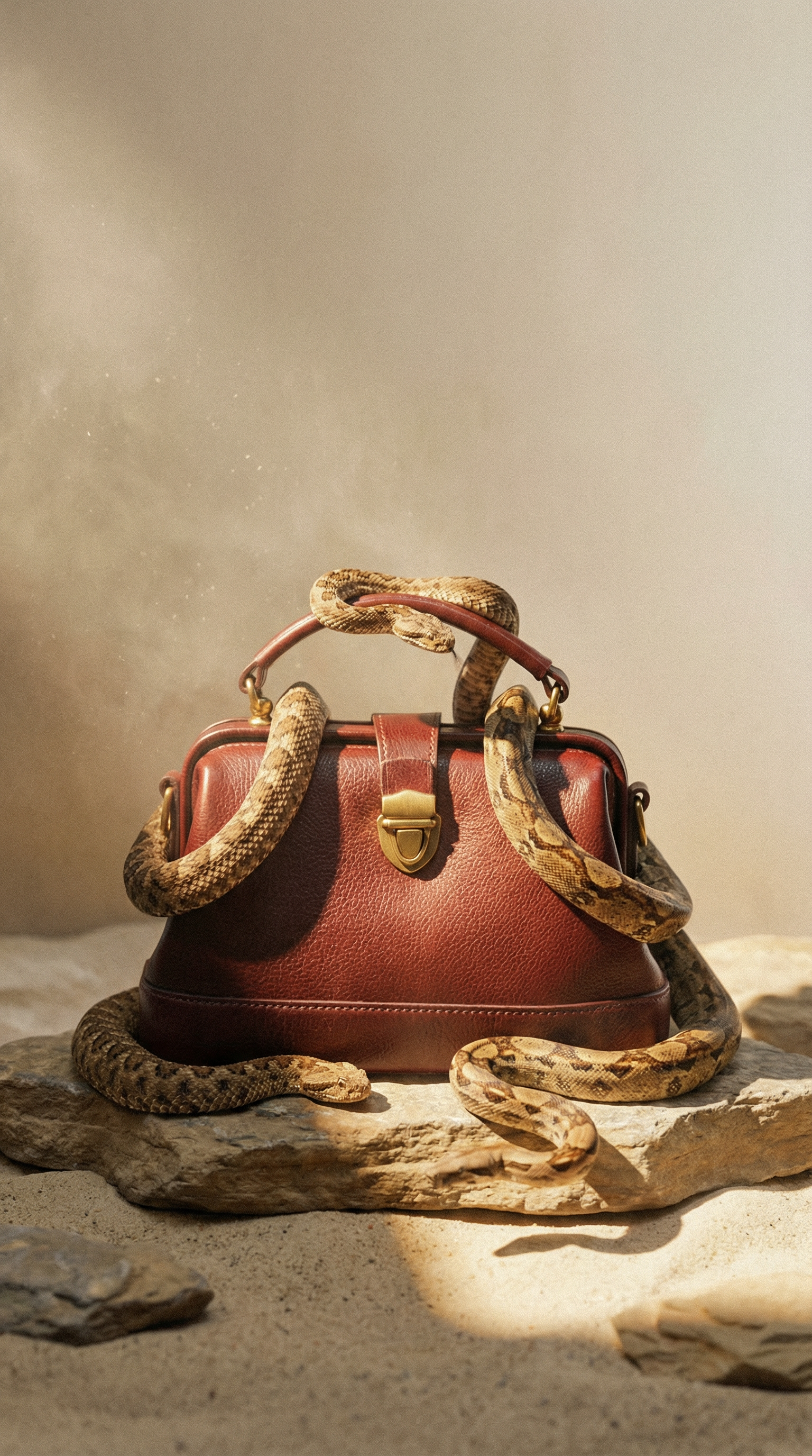 Vintage Doctors Bag - Dark Wine Red