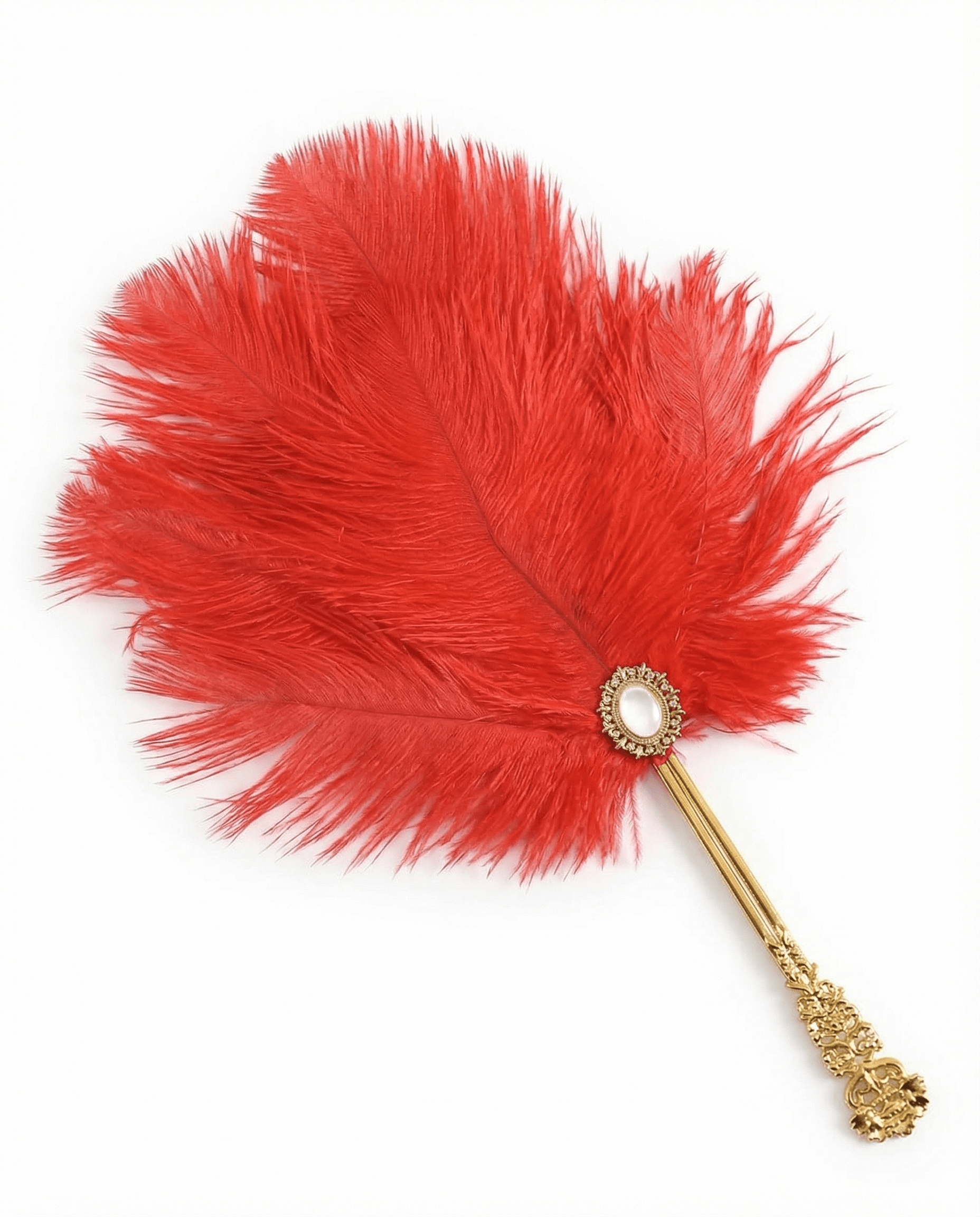 Vintage Inspired Ostrich Feather Hand Fan