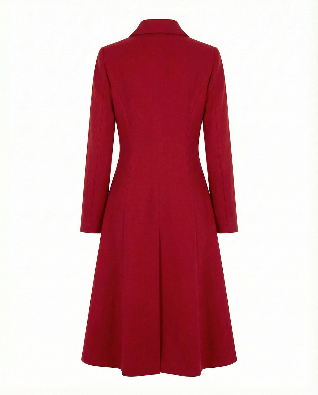 Tailored Red Wool Coat Dress