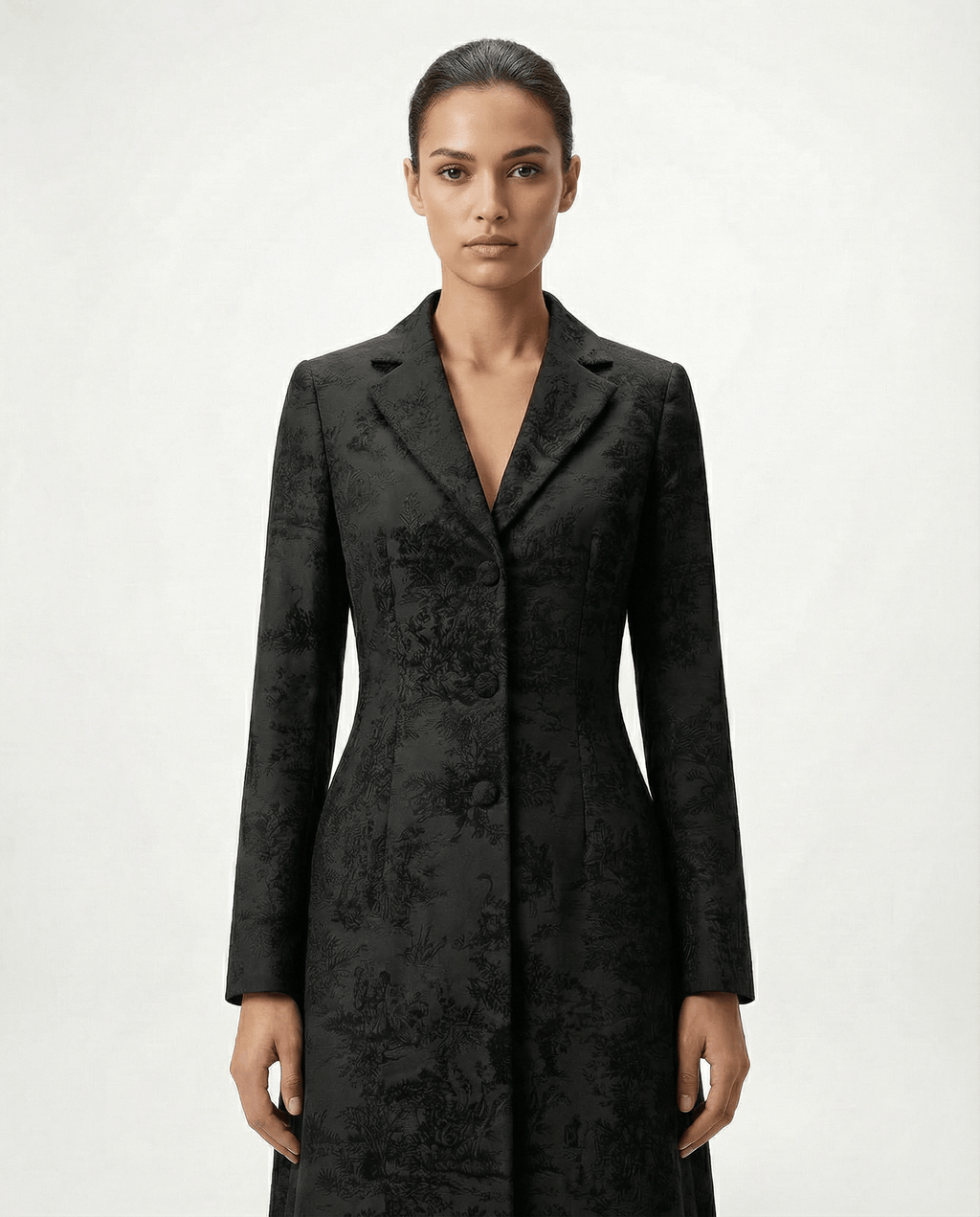 Tailored Coat Dress - Silk Jacquard