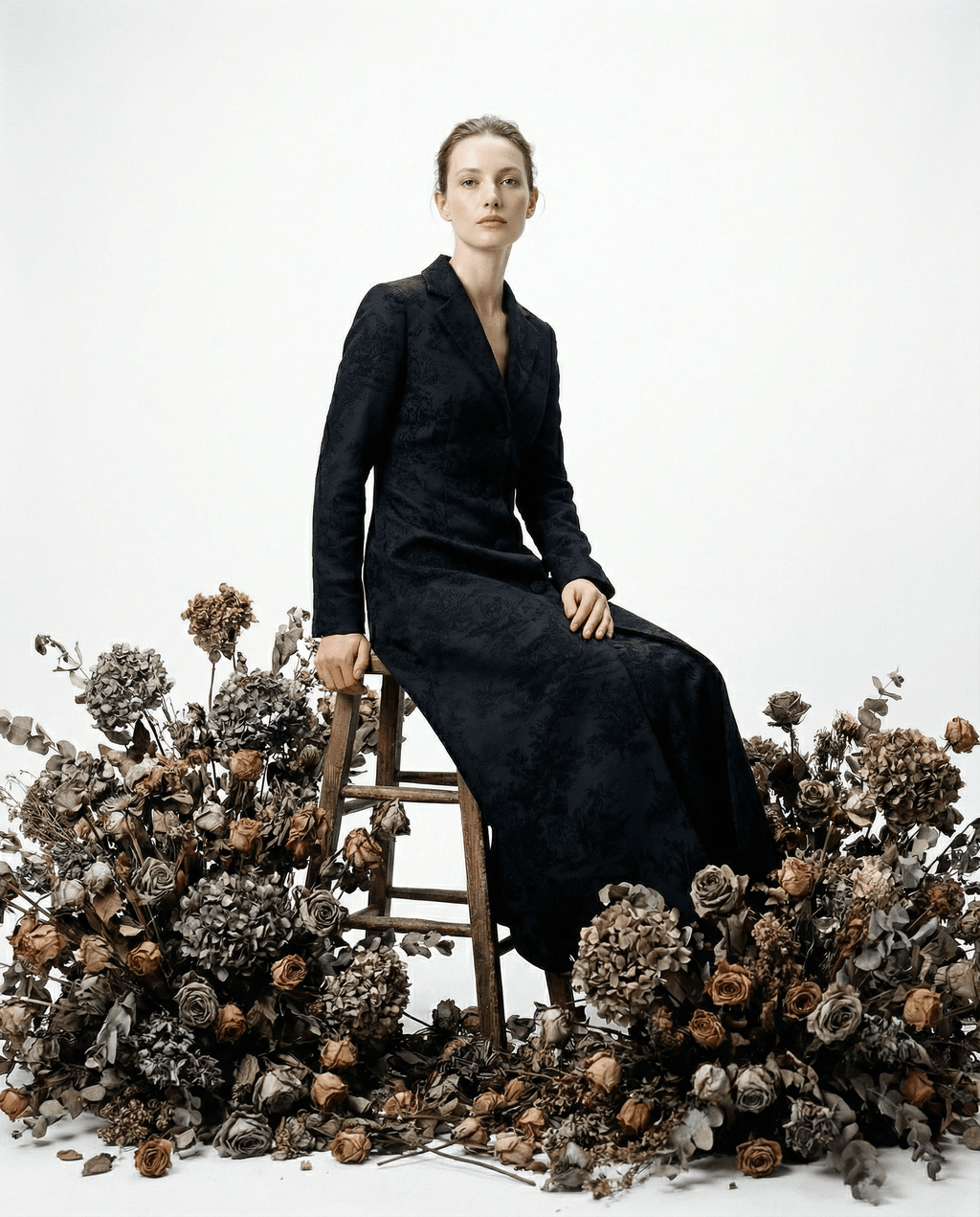 Tailored Coat Dress - Silk Jacquard