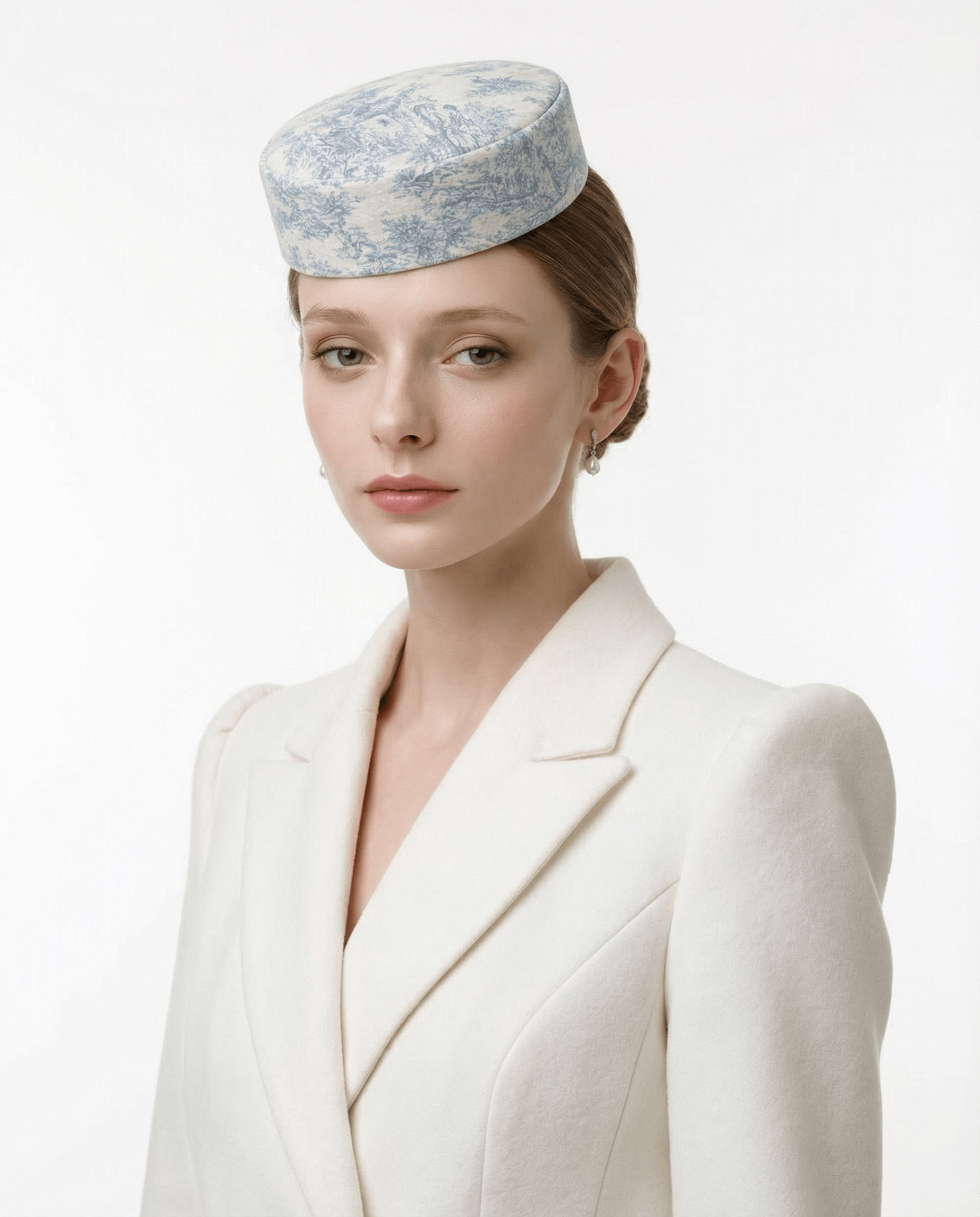 Toile De Jouy Pillbox Hat
