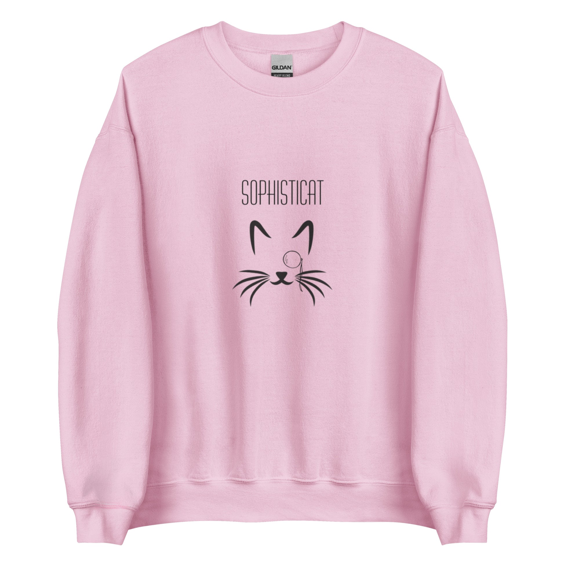 Sophisticat Unisex Sweatshirt with Monocle Cat Print in Various Colours