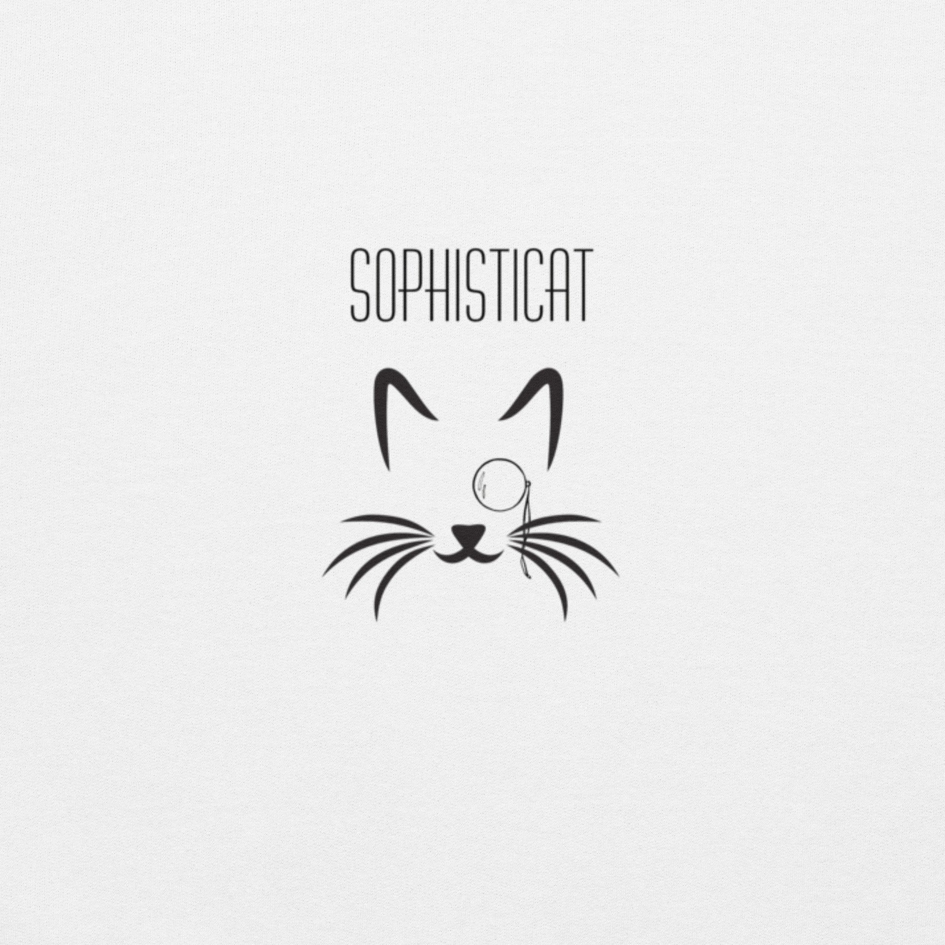 Sophisticat Unisex Sweatshirt with Monocle Cat Print in Various Colours